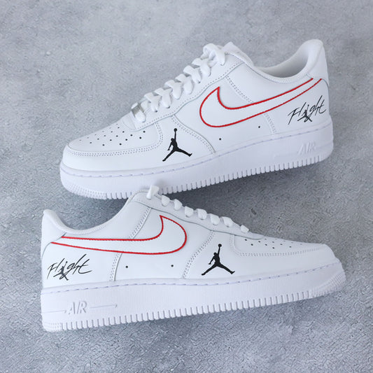 Nike Air Force 1 custom Jordan Chicago Bulls pour homme – sneakers streetwear NBA inspirées de Michael Jordan