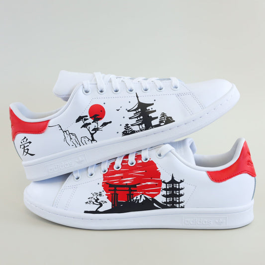 stan smith custom personnalisées thème japon traditionnel sneakeaze custom
