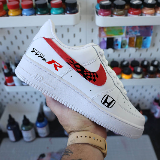 nike air force 1 custom honda civic type R sneaker jdm racing vtec personnalisée street racing japon
