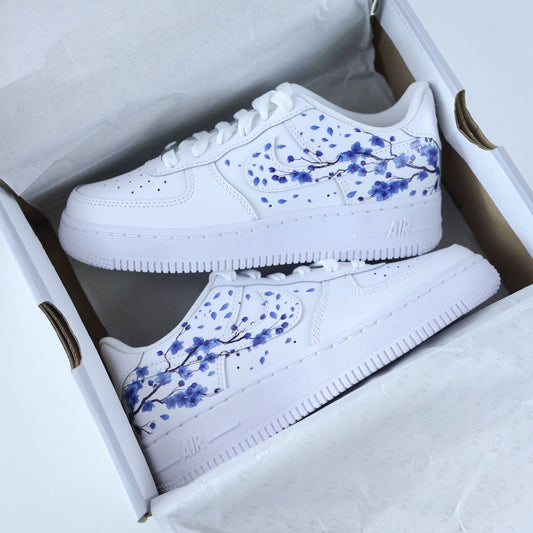 Nike Air Force 1 custom cherry blossom fleurs de cerisier japon femme Sneakeaze