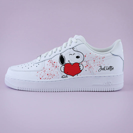 nike air force 1 custom snoopy basket custom pour fille sneakers personnalisées enfant