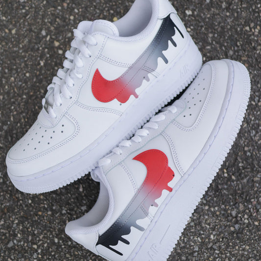 basket nike air force 1 custom effet drip street art