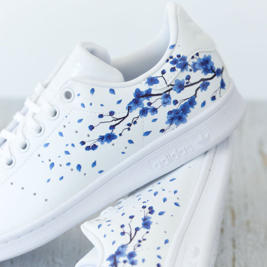 stan smith custom cherry blossom baskets adidas avec fleurs de cerisiers nike custom pour femme sneakers pastel enfant