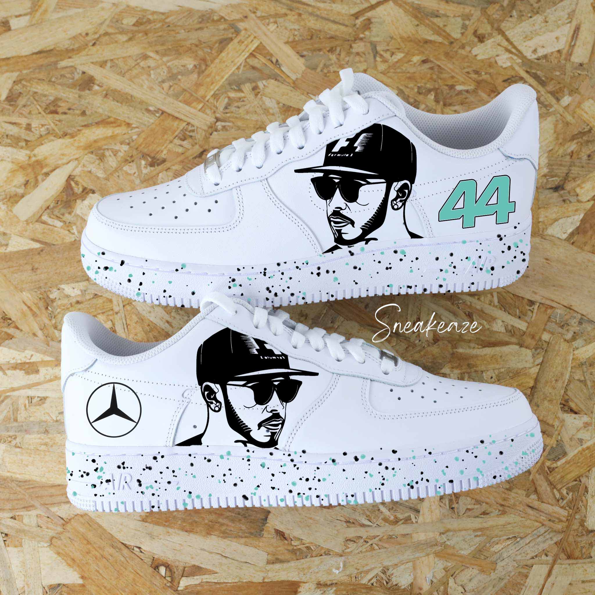 Nike Air Force 1 Custom Lewis Hamilton | sneakers personnalis?� AF1 pour homme customis?� 