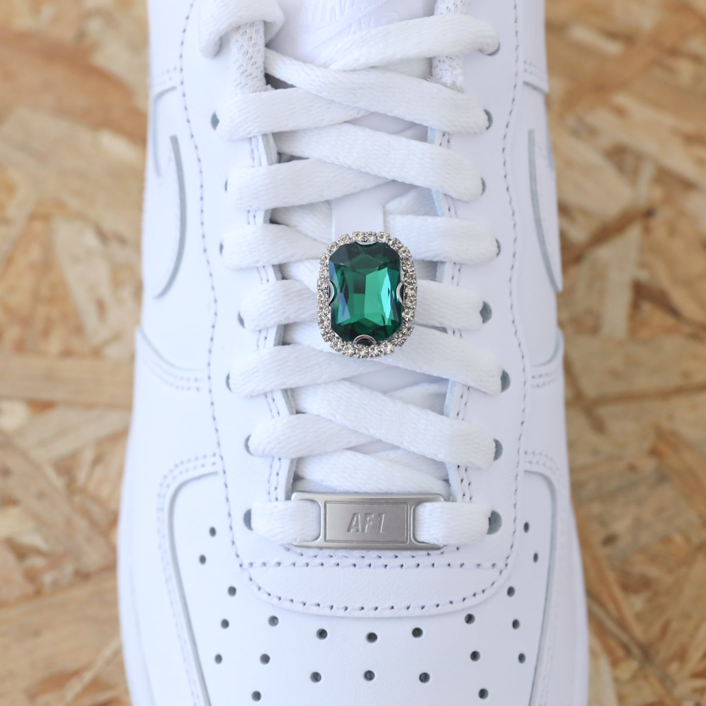 Bijou de lacets - Vert à strass