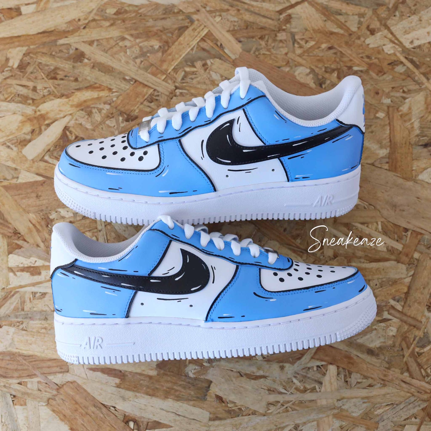 nike air force 1 custom sketch lila violet pastel cartoon art dessin sneakers af1