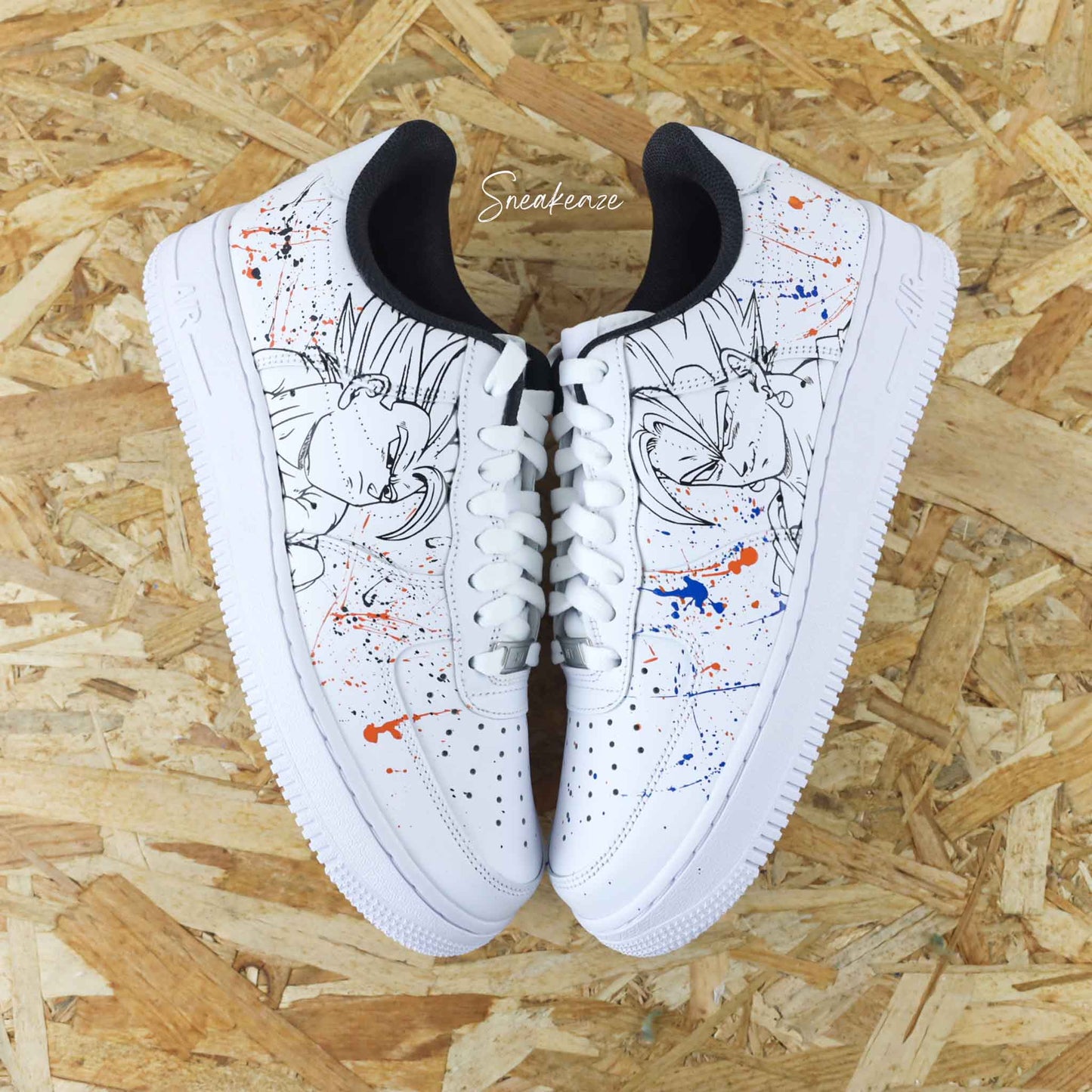 nike air force 1 custom dbz manga dragon ball z gogeta af1 sneakers sneakeaze
