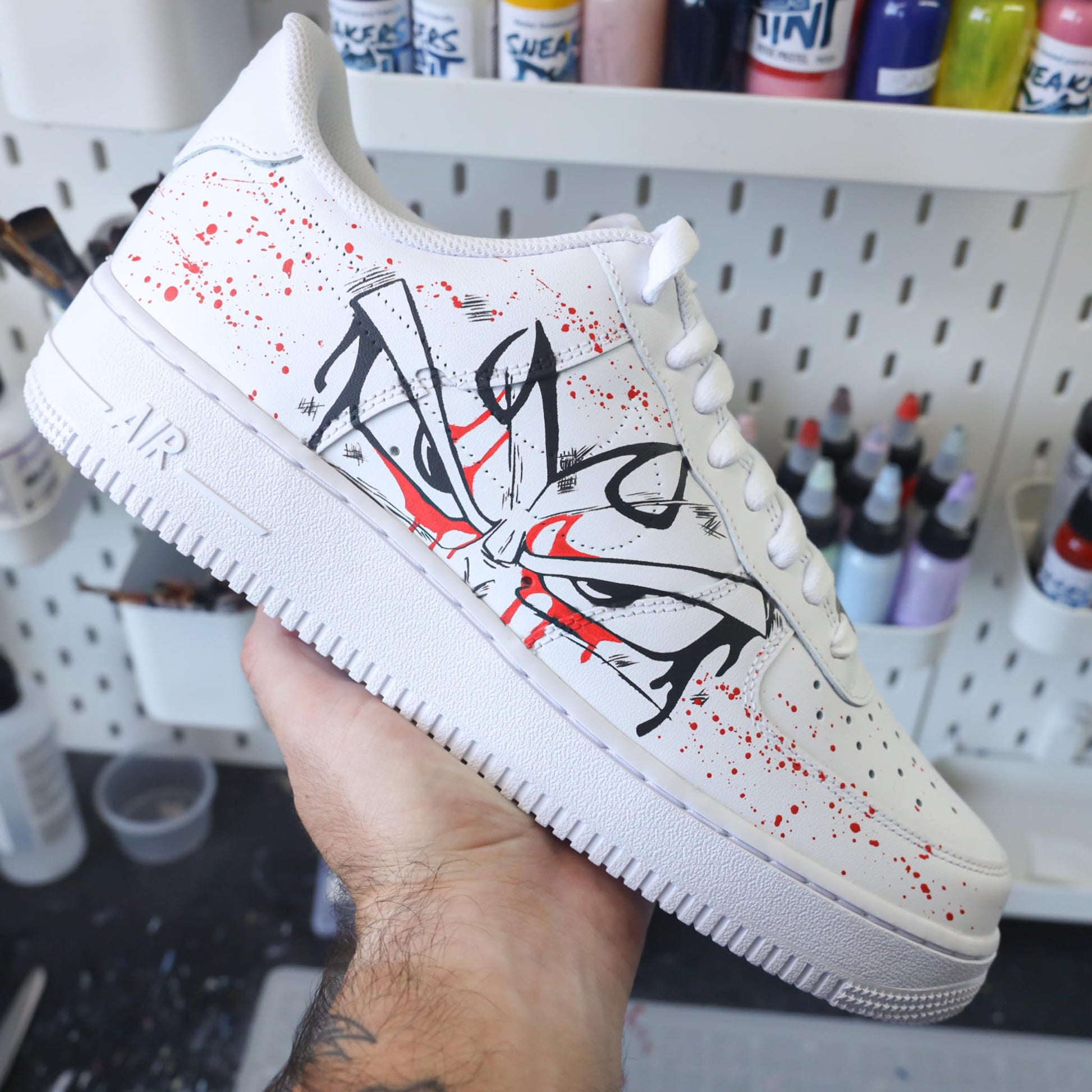 Baskets Nike Air Force 1 custom - vegeta - baskets personnalisées manga animé japonais dragonball Z - dbz