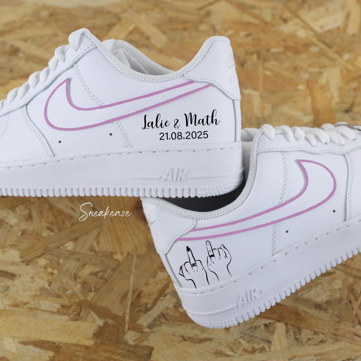 Silhouette mariage (couleur au choix) - Air Force 1 custom