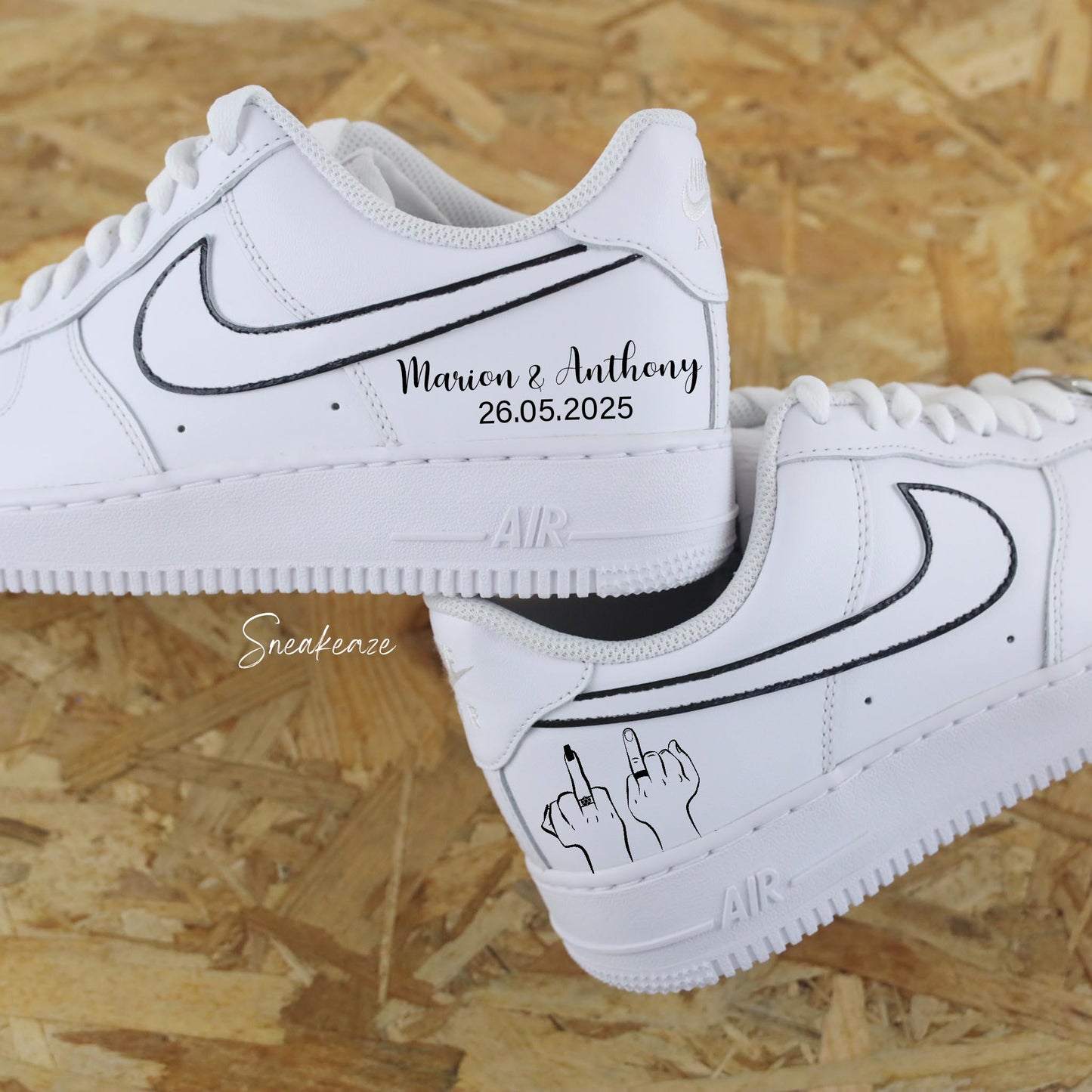 Silhouette mariage (couleur au choix) - Air Force 1 custom