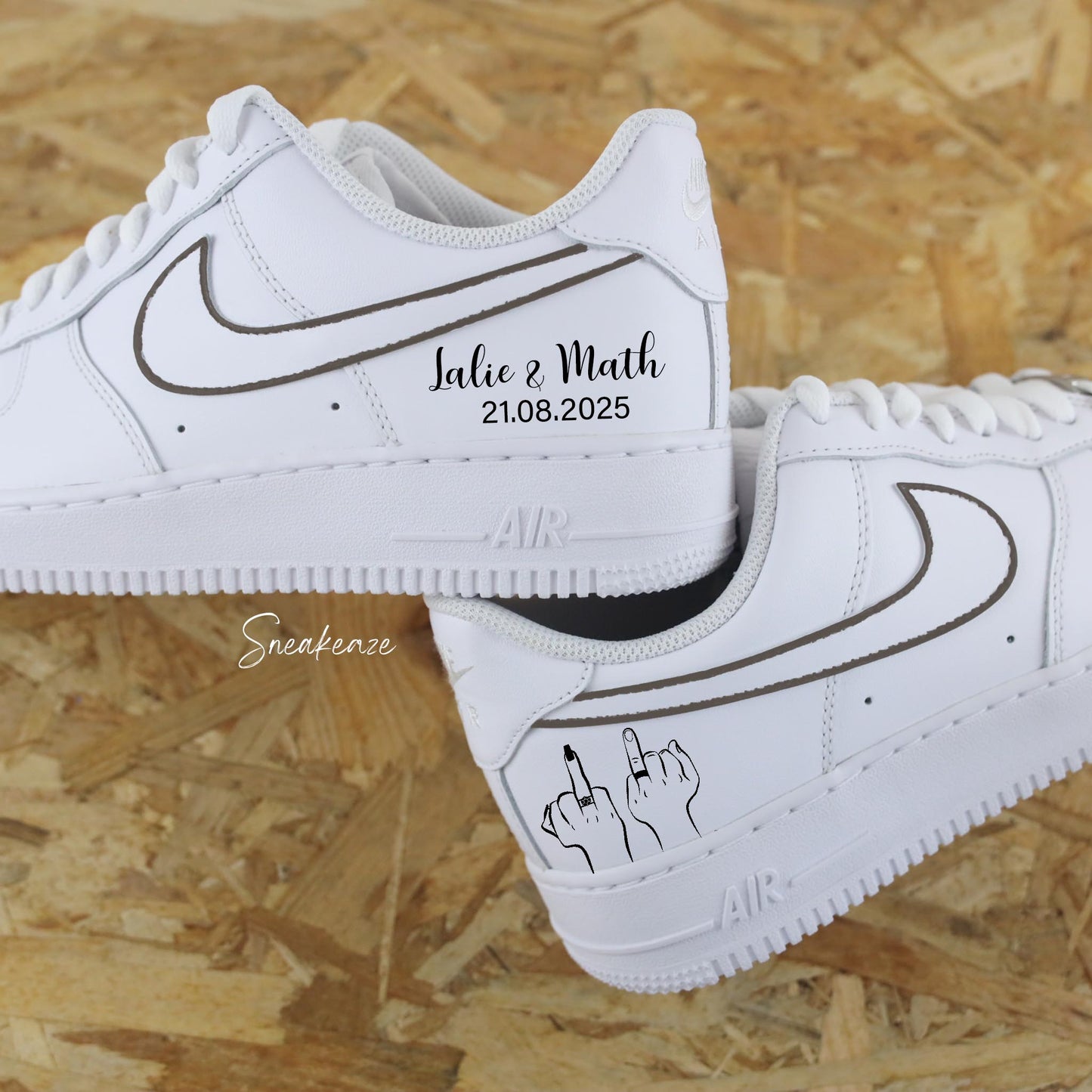 Silhouette mariage (couleur au choix) - Air Force 1 custom