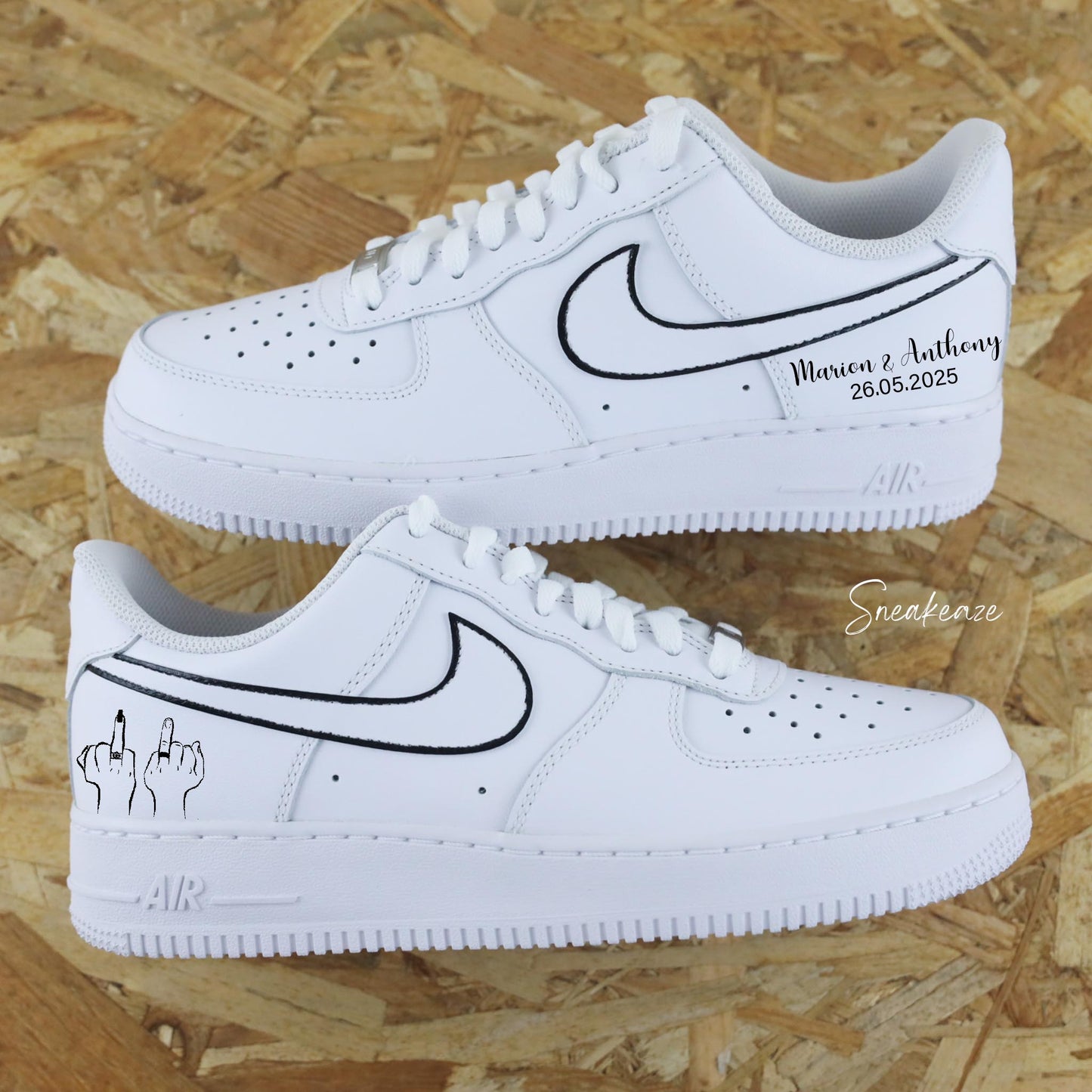 Silhouette mariage (couleur au choix) - Air Force 1 custom