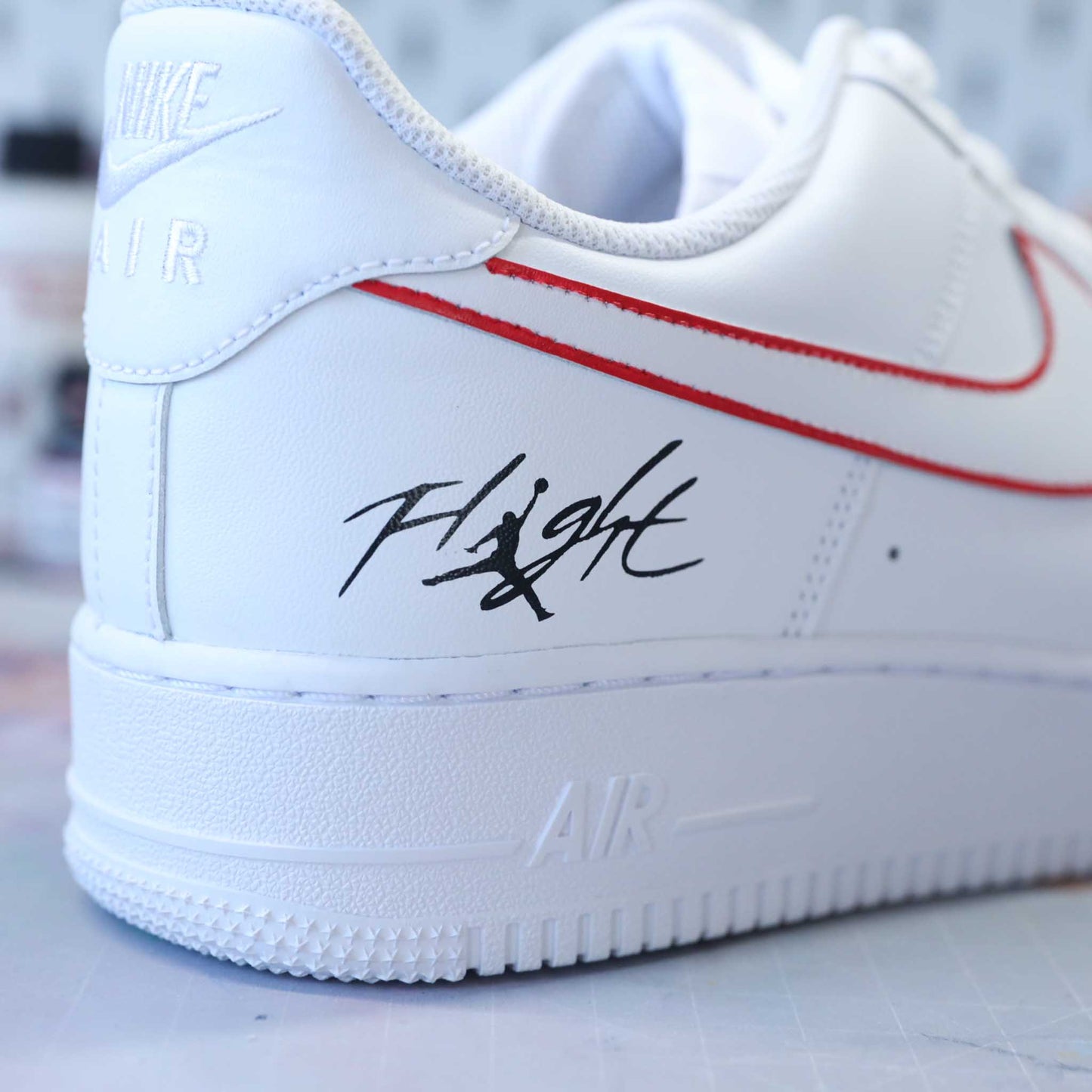 Baskets Nike air force 1 custom michael Jordan basketball 23 sneakeaze customs skz