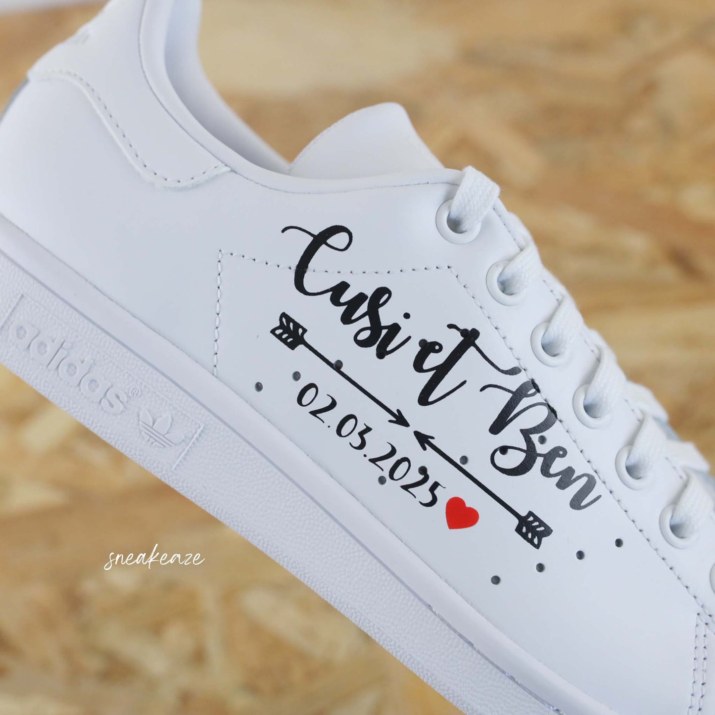Baskets Adidas Stan smith custom j'ai dit oui wedding sneakeaze custom skz