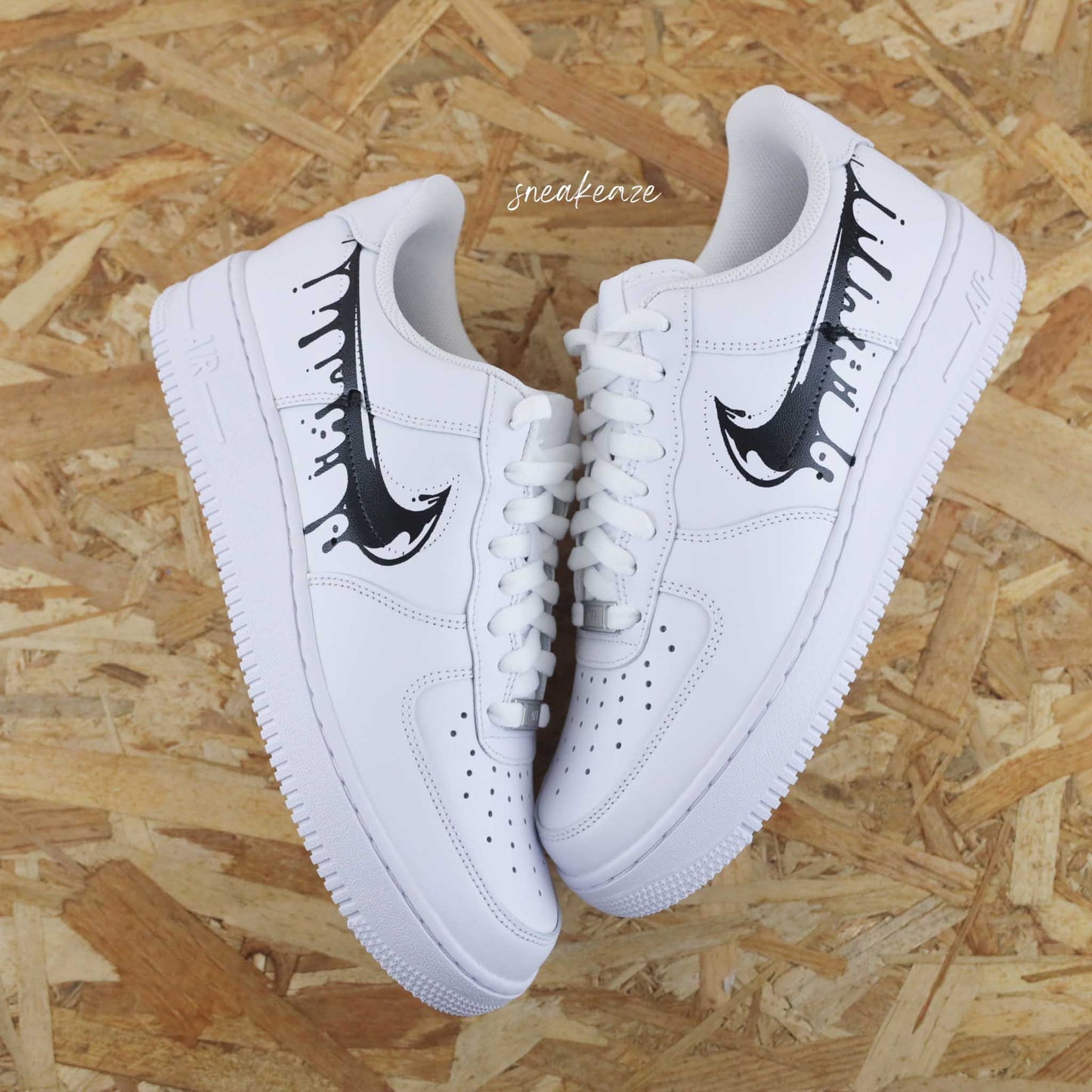 nike air force 1 custom drip sneakeaze customs sneakers personnalisées