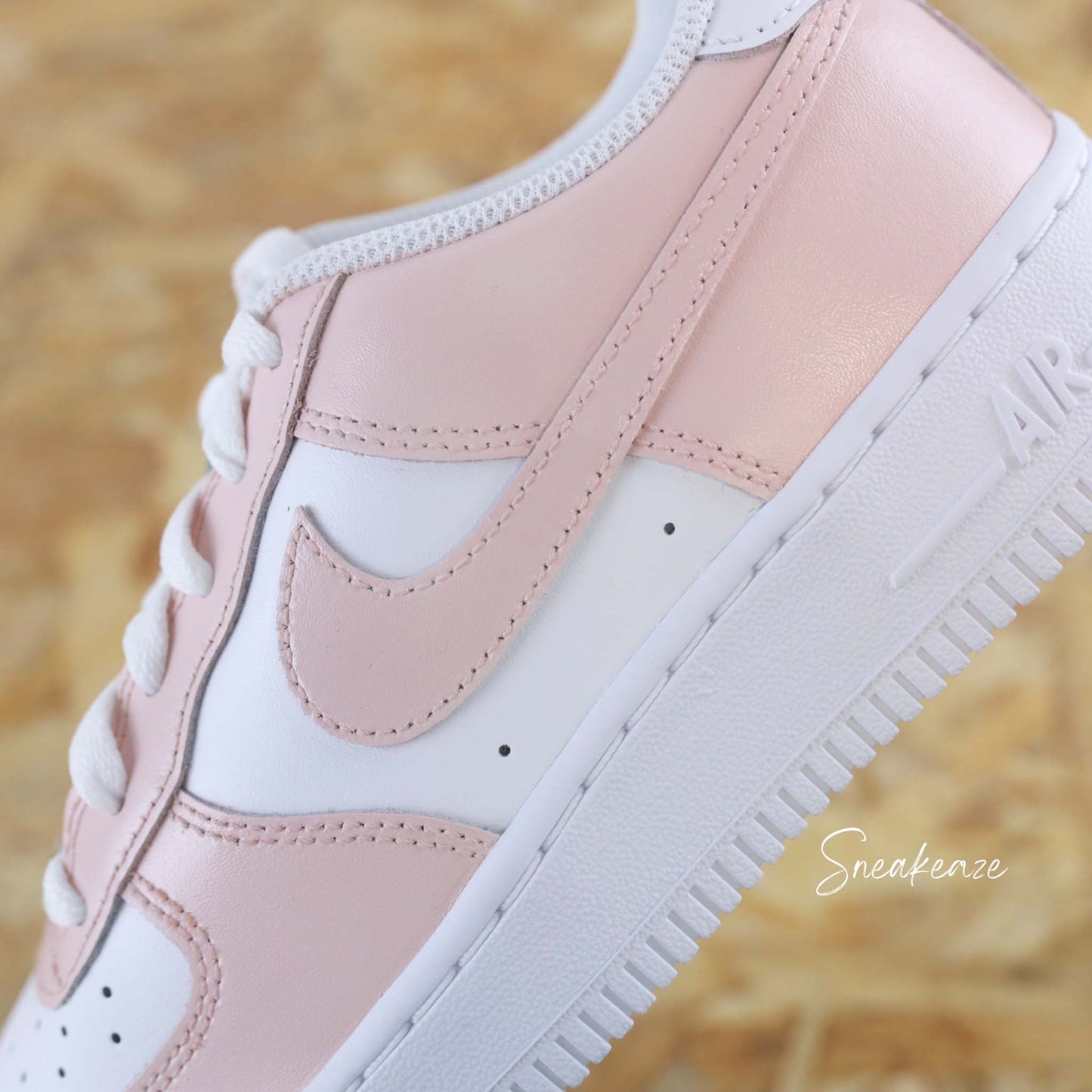 nike air force 1 custom rose pastel baskets custom femme enfants nike rose af1 pastel sneakers nike personnalisable