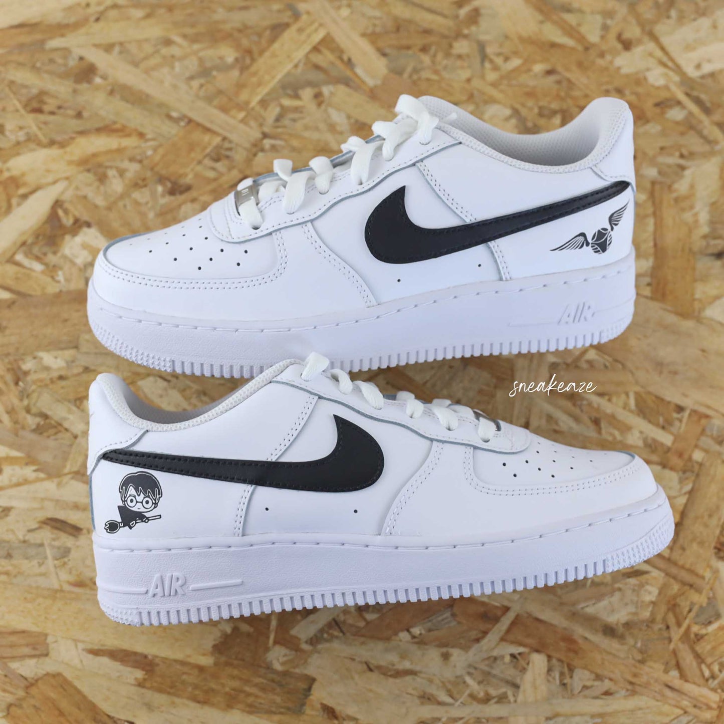 nike air force 1 custom harry potter sorcier poudlard quidditch sneakers af1 sneakeaze