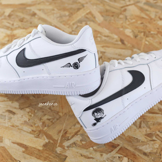 nike air force 1 custom harry potter sorcier poudlard quidditch sneakers af1 sneakeaze