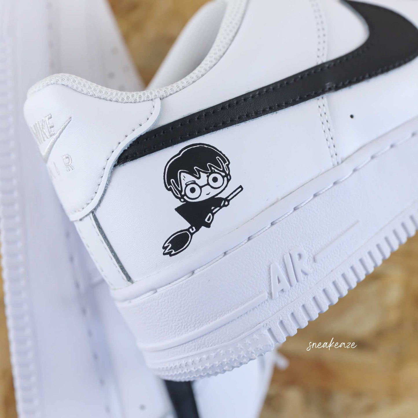 nike air force 1 custom harry potter sorcier poudlard quiddich sneakers af1 sneakeaze