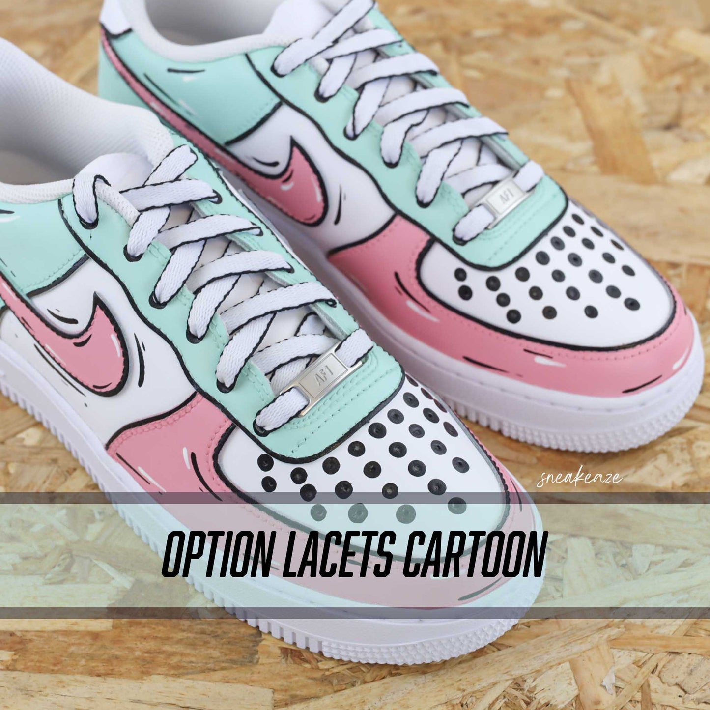 Cartoon Sketch watermelon - Air Force 1 custom