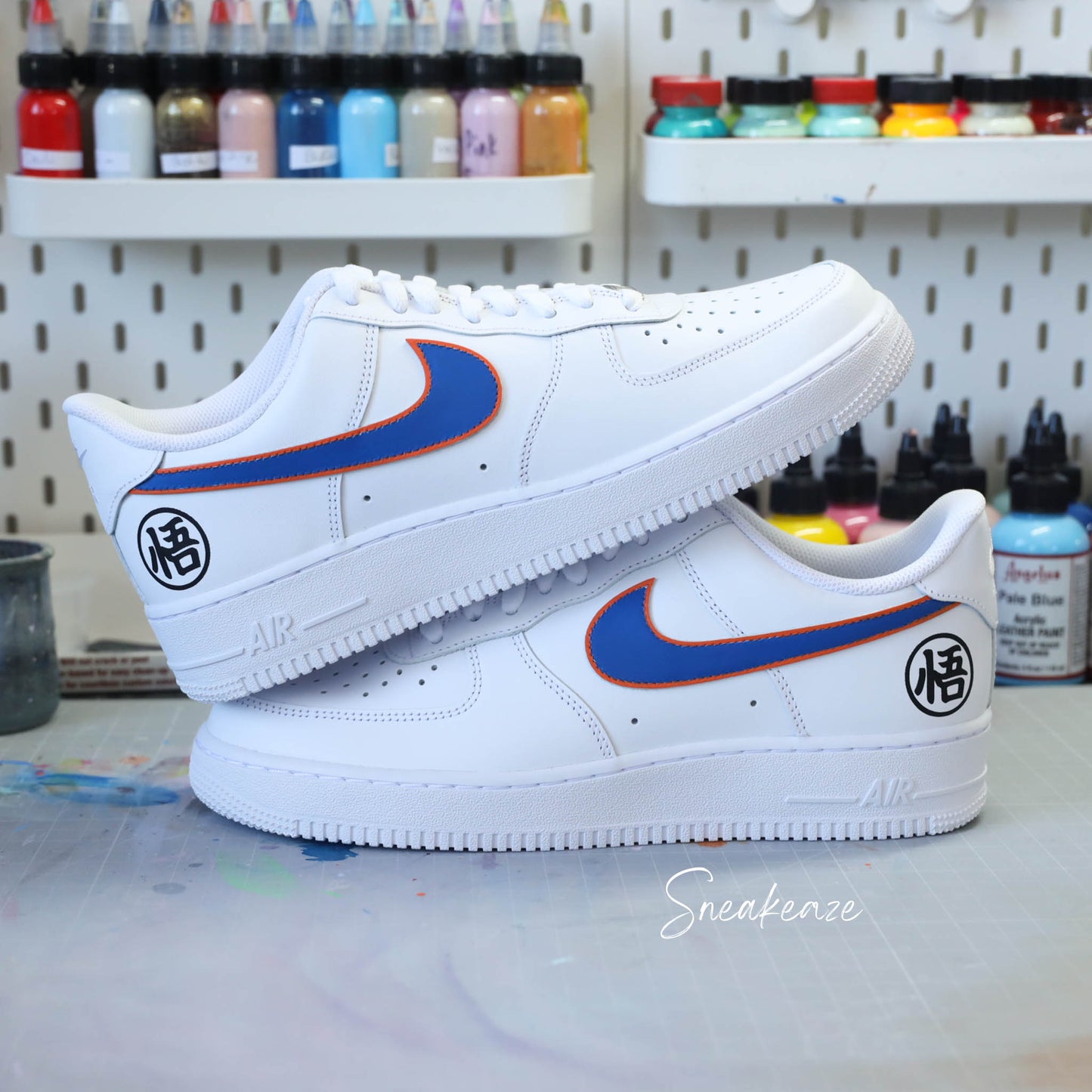 nike air force 1 custom dbz manga dragon ball z goku af1 sneakers sneakeaze