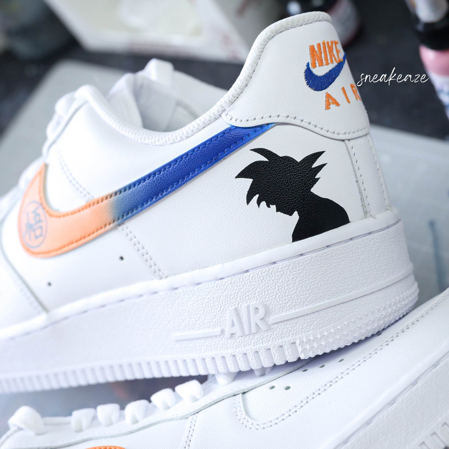 nike air force 1 custom dbz manga dragon ball z goku af1 sneakers sneakeaze