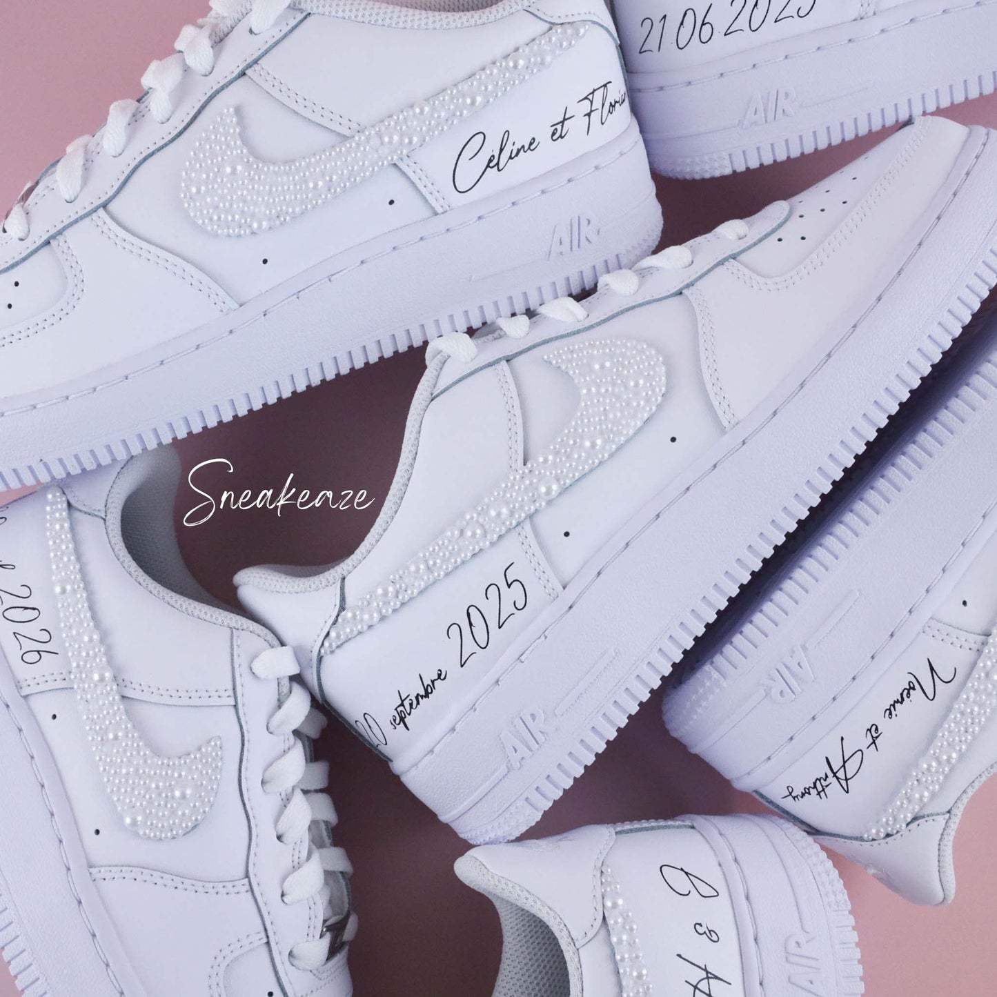 Perles mariage - Air Force 1 custom