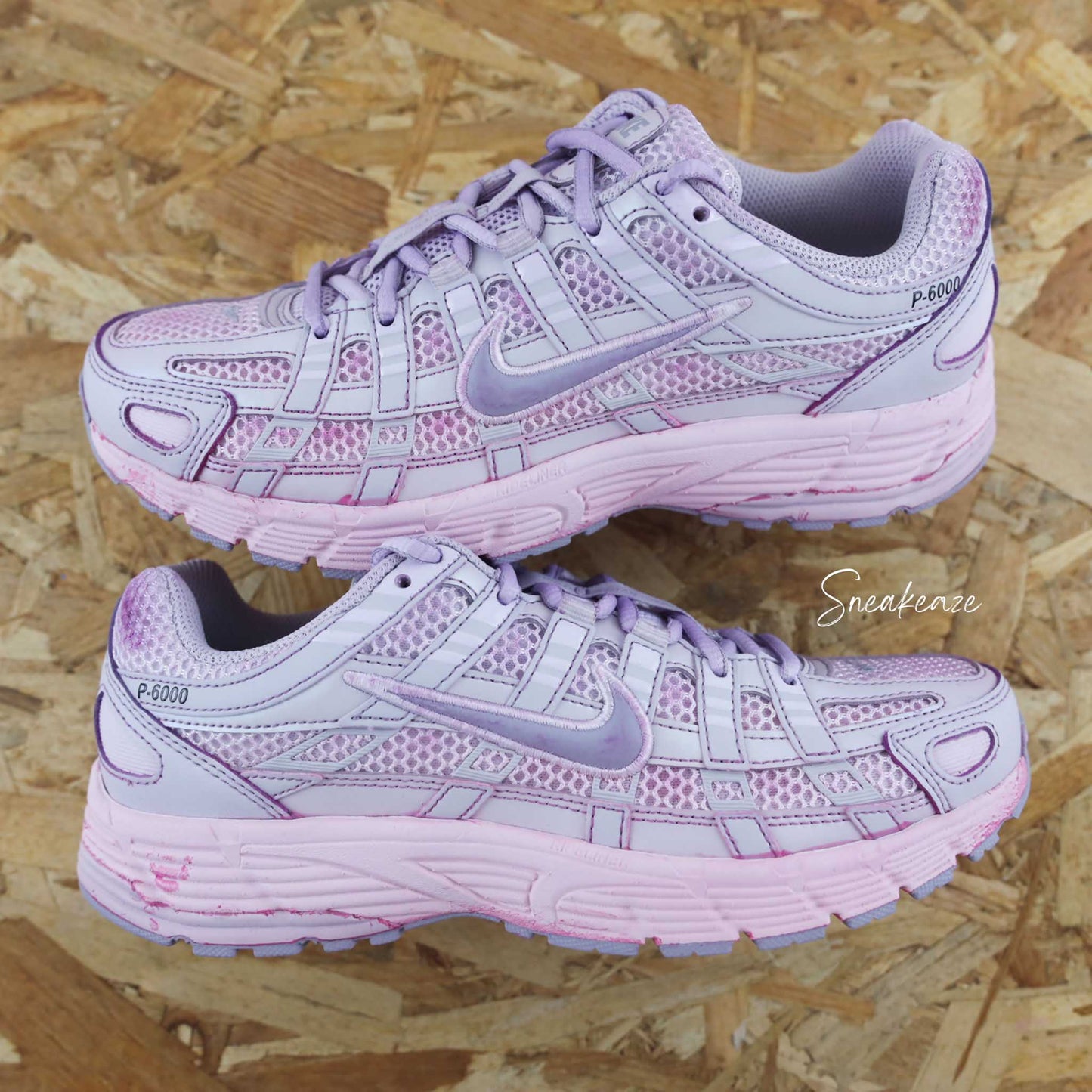 Nike P-6000 custom édition Dip Dye Rose et lila pastel - sneakeaze custom skz