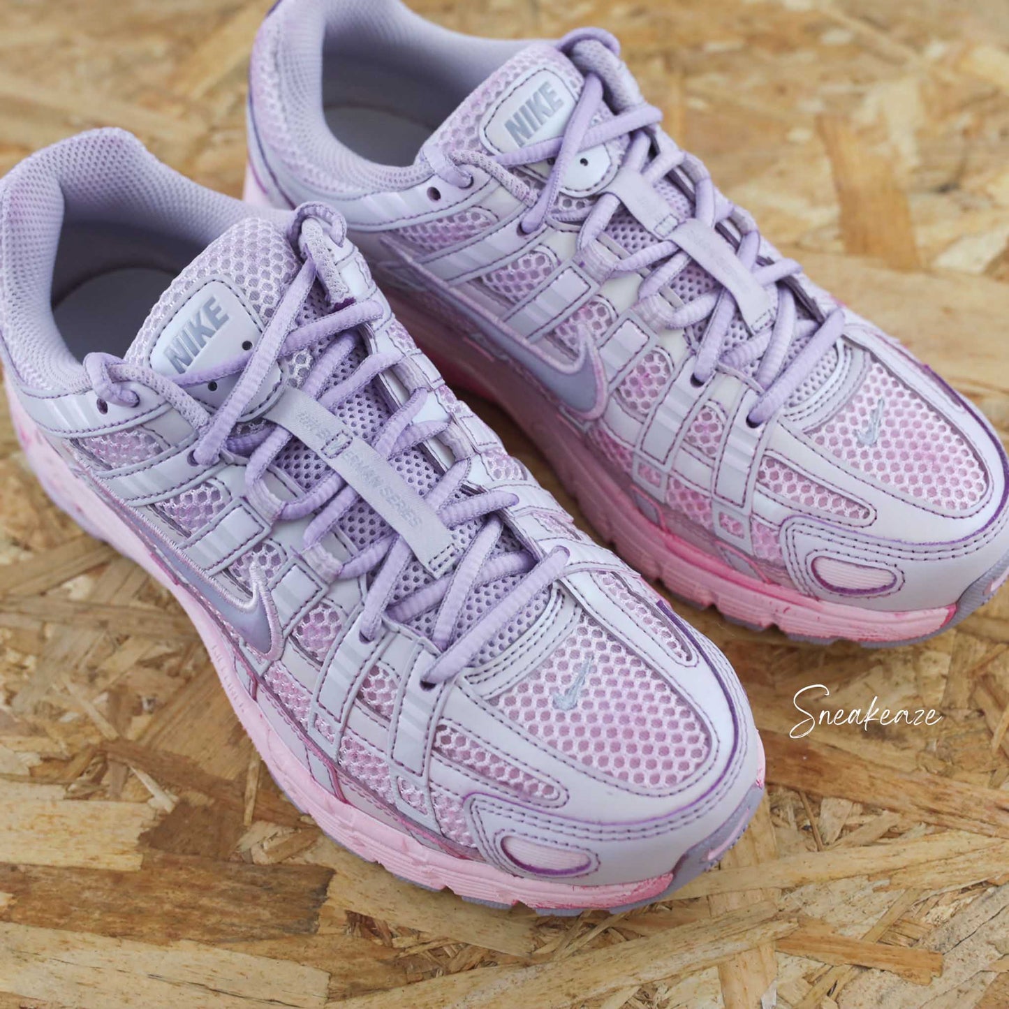 Nike P-6000 custom édition Dip Dye Rose et lila pastel - sneakeaze custom skz