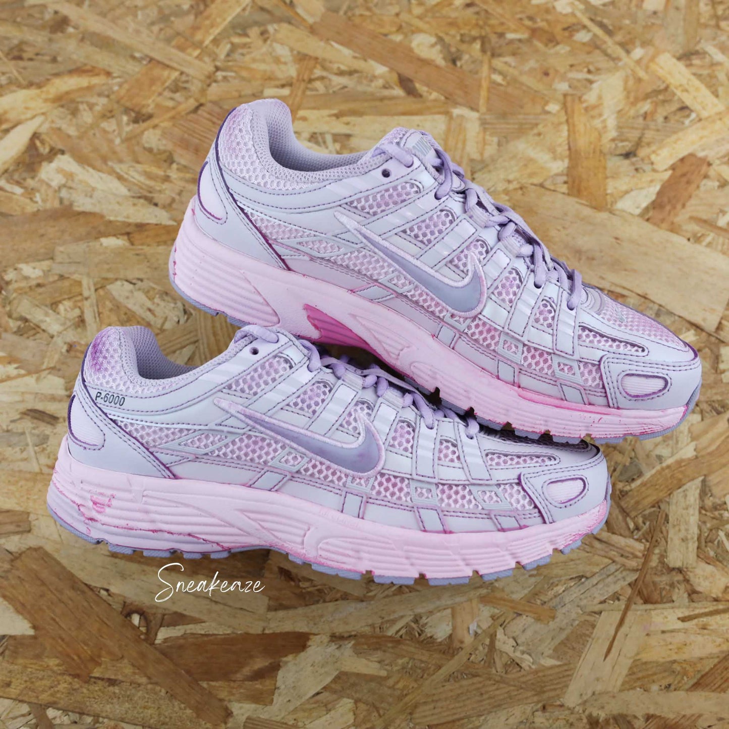 Nike P-6000 custom édition Dip Dye Rose et lila pastel - sneakeaze custom skz