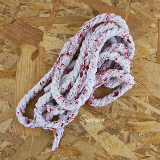 Lacets corde pour modèle Rope Laces - gros lacet corde pour nike air force 1 custom splash rouge sneakeaze custom