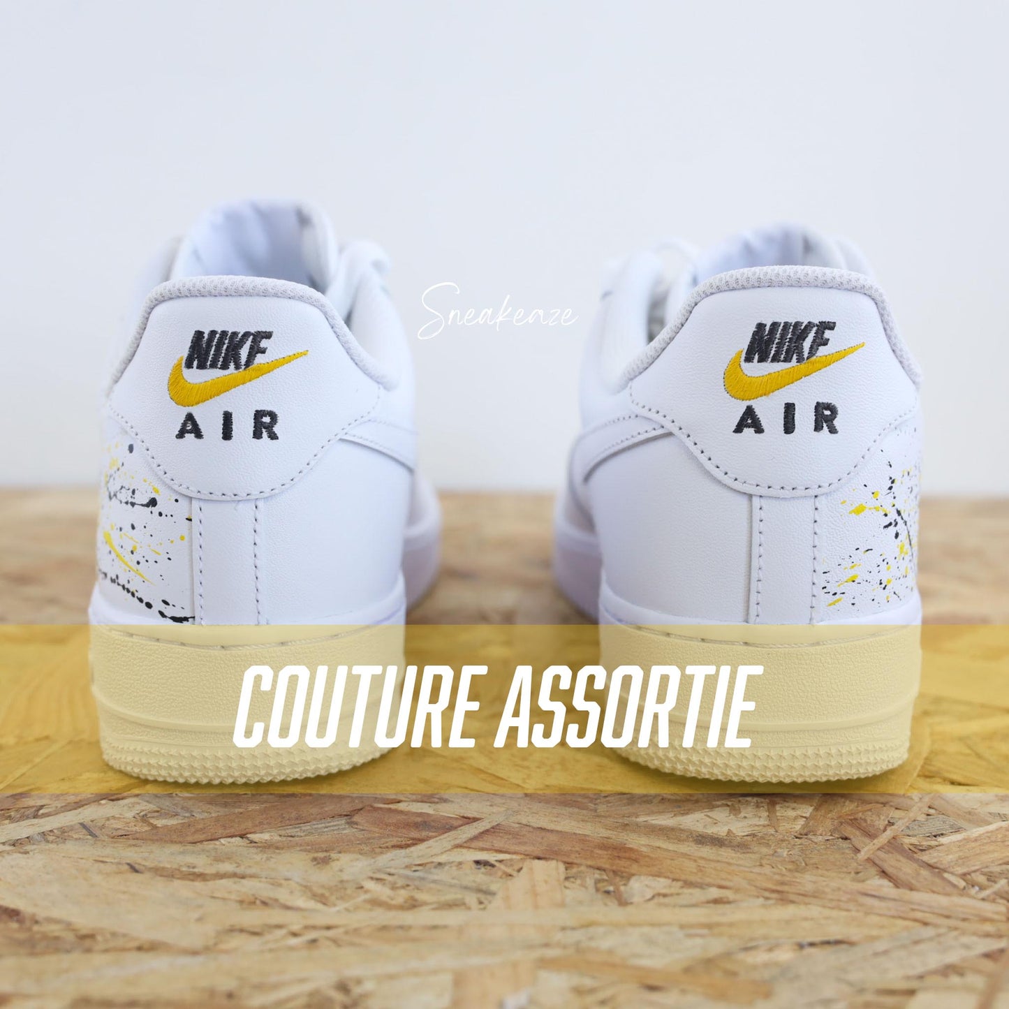 baskets nike Air force 1 personnalisées - sneakers custom batman splash DC comics le joker sneakeaze skz custom