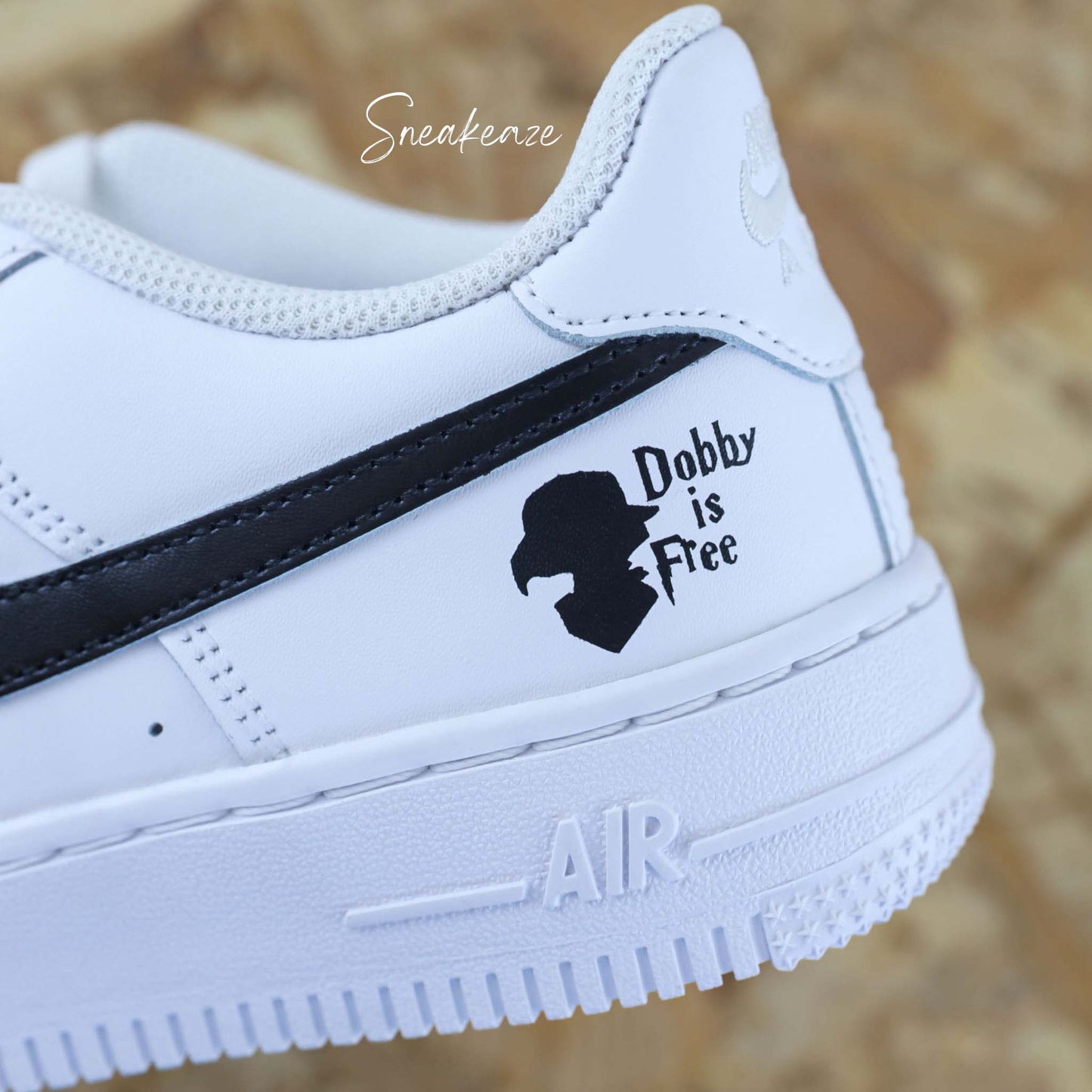 nike air force 1 custom - harry potter poudlard sorcier magie dobby elfe magique - Sneakeaze customs SKZ