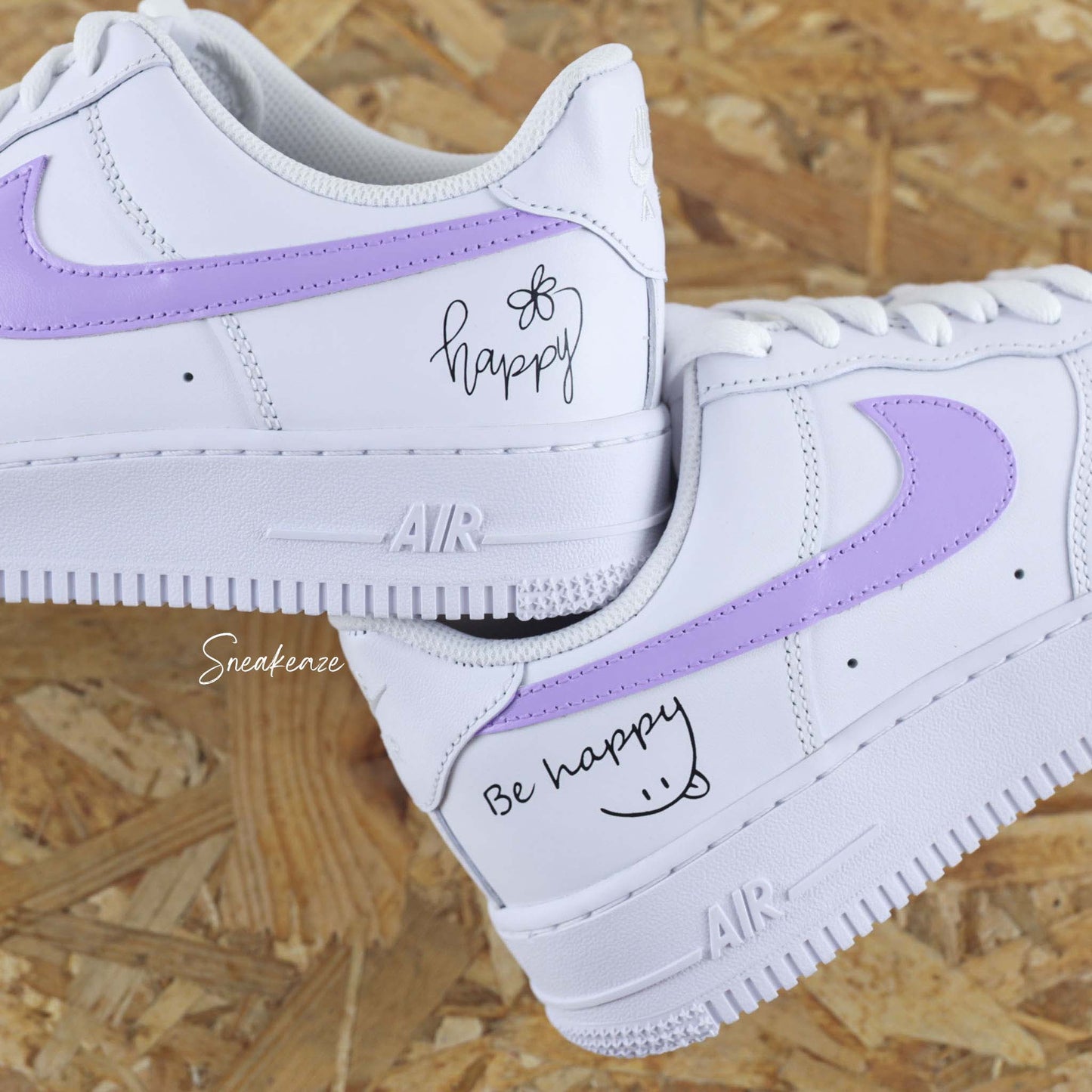 Be Happy - Air Force 1 custom - SNEAKEAZE CUSTOMS