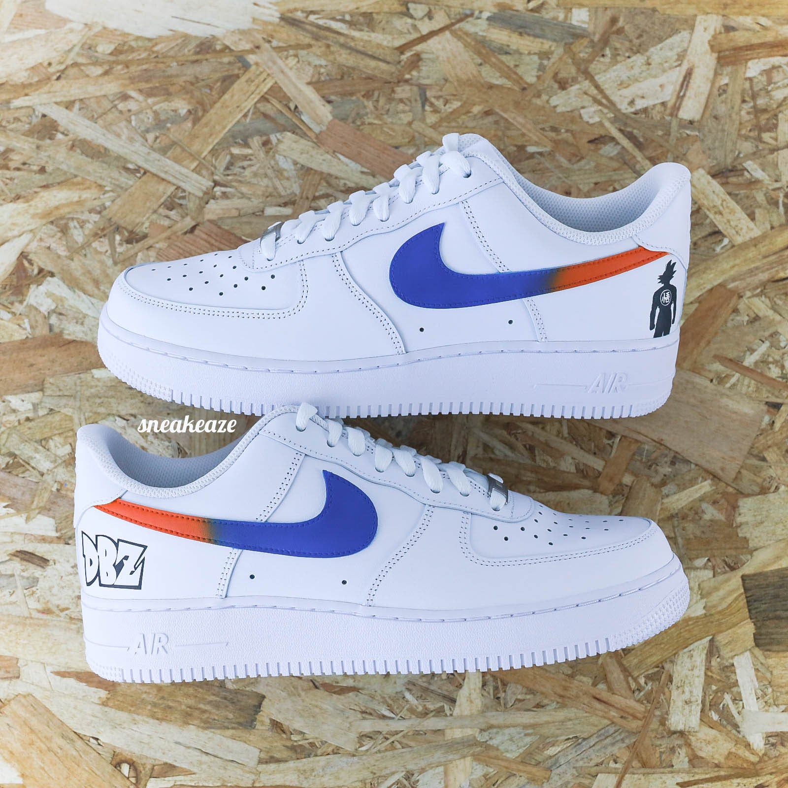 nike air force 1 custom dbz manga dragon ball z goku af1 sneakers sneakeaze