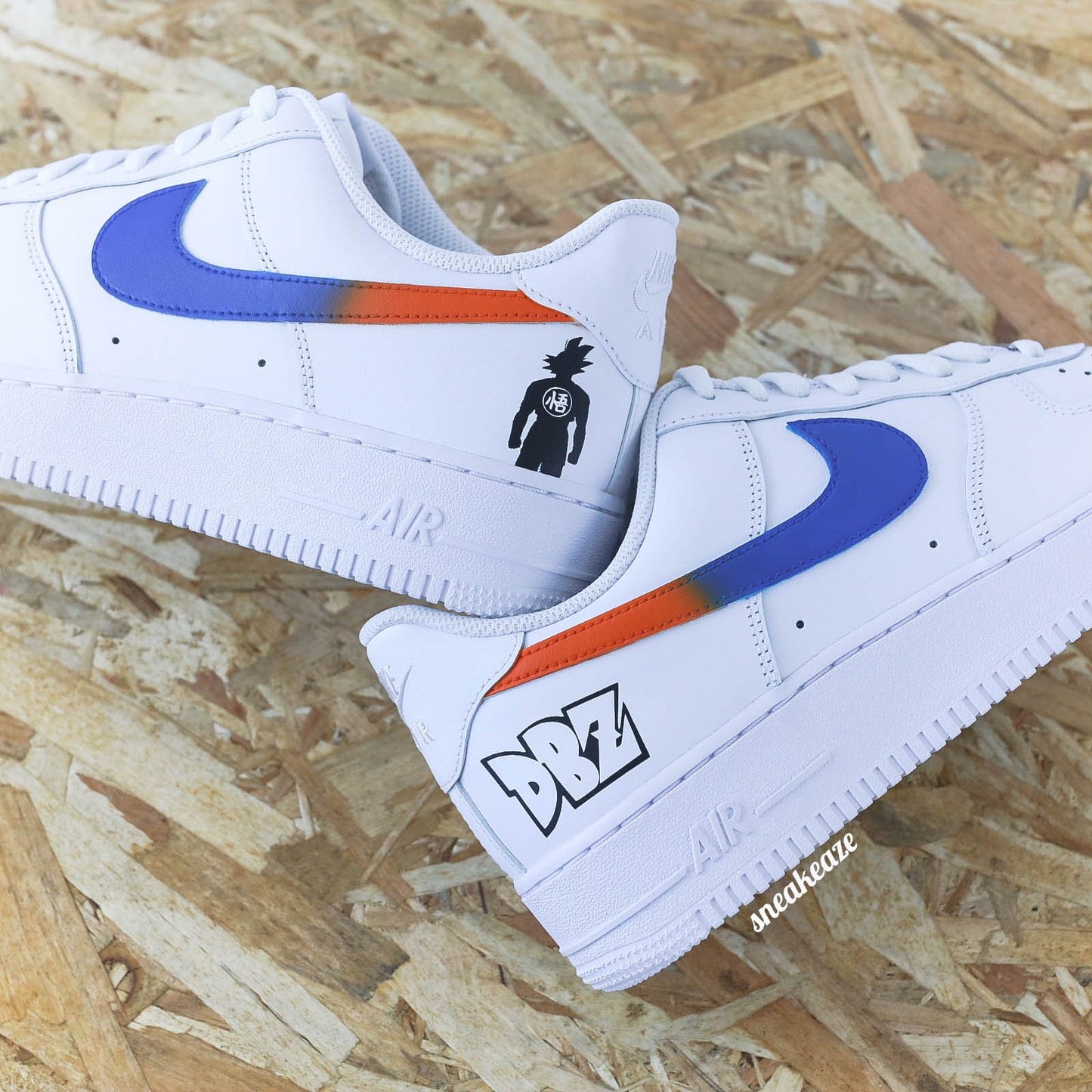 nike air force 1 custom dbz manga dragon ball z goku af1 sneakers sneakeaze