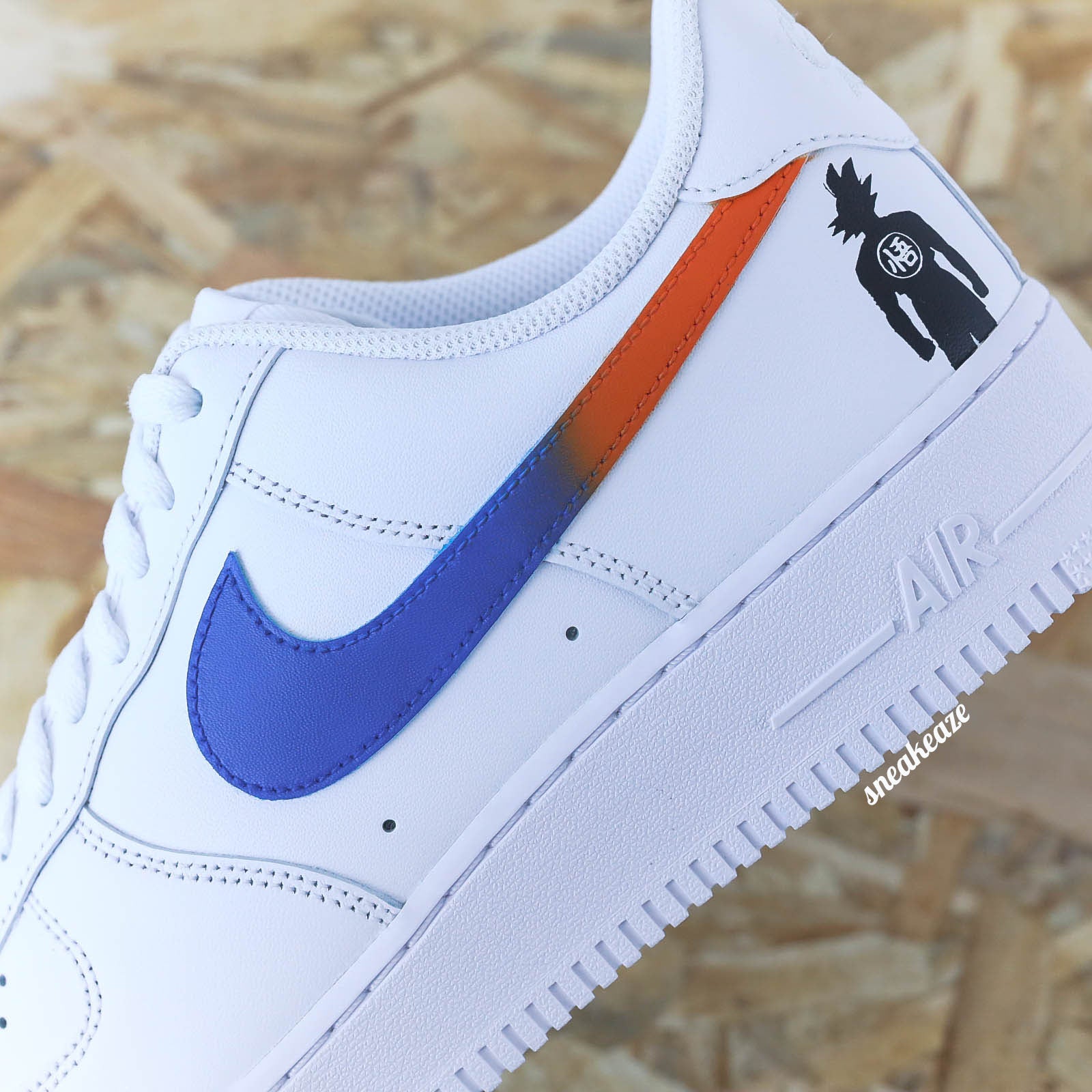 nike air force 1 custom dbz manga dragon ball z goku af1 sneakers sneakeaze