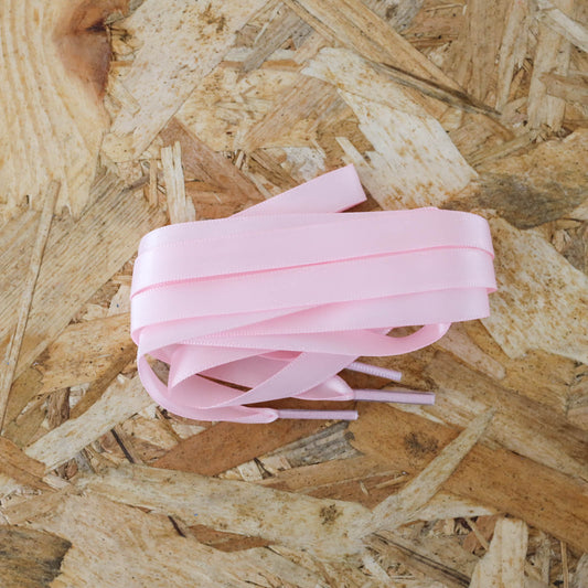 Lacets Ruban - Rose clair sneakeaze custom
