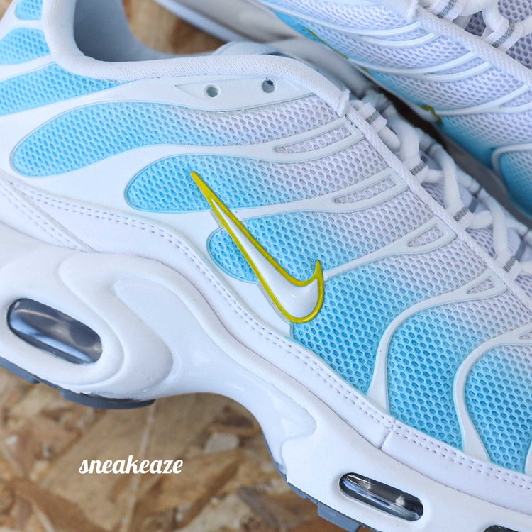 Air Max Plus (TN) custom dégradé bleu et jaune