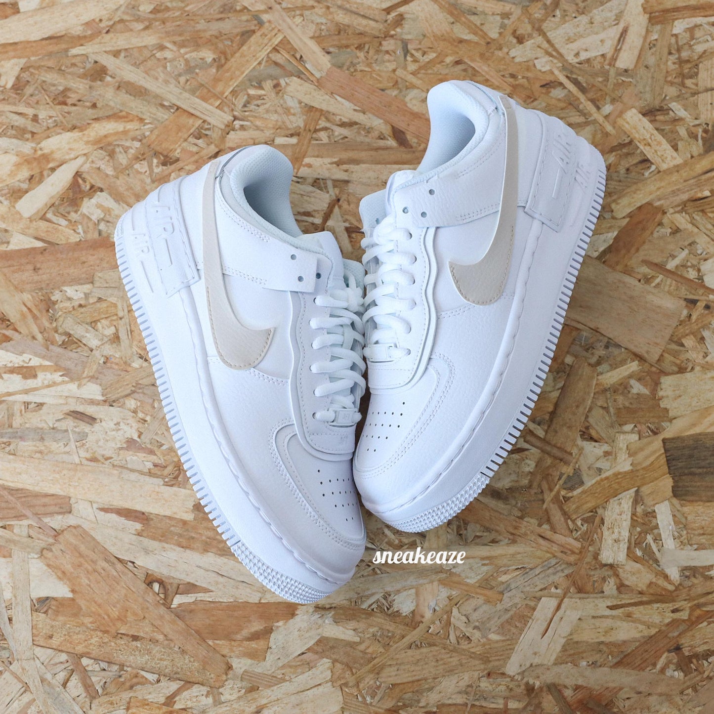 Nike air force 1 shadow beige baskets custom pastel sneakers af1 pour femme