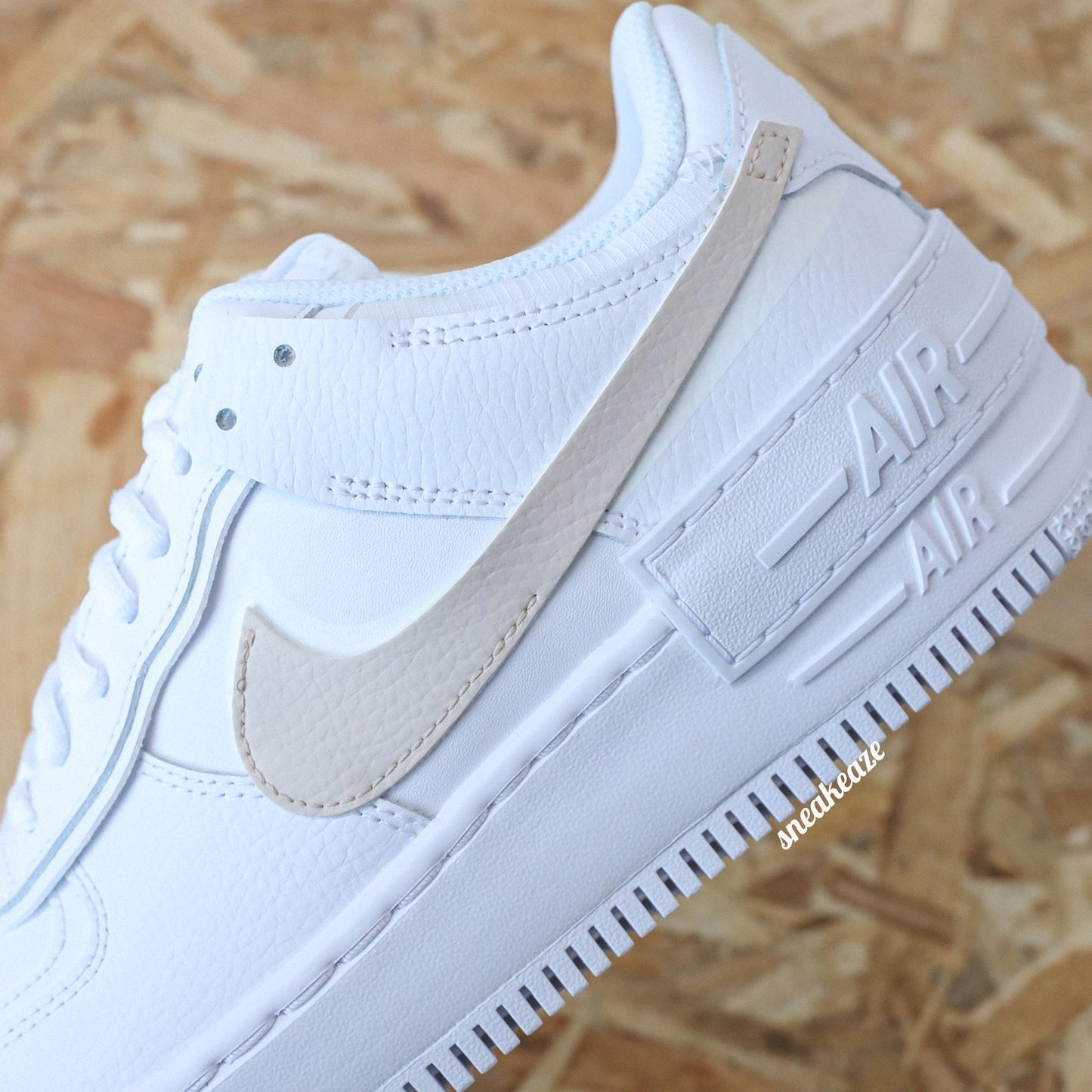 Nike air force 1 shadow beige baskets custom pastel sneakers af1 pour femme