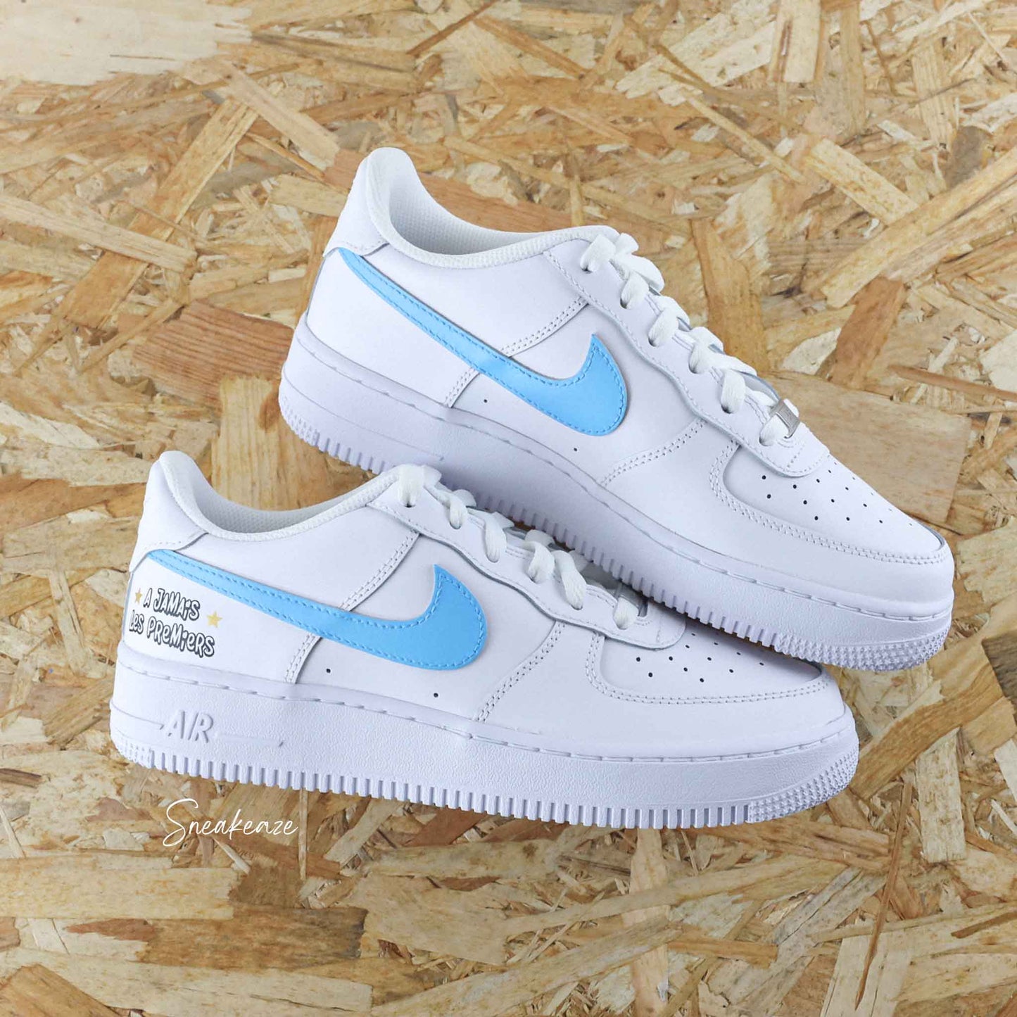 Baskets personnalisées nike AF1 air force 1 customs à jamais les premiers marseille marseillais sneakeaze customs skz