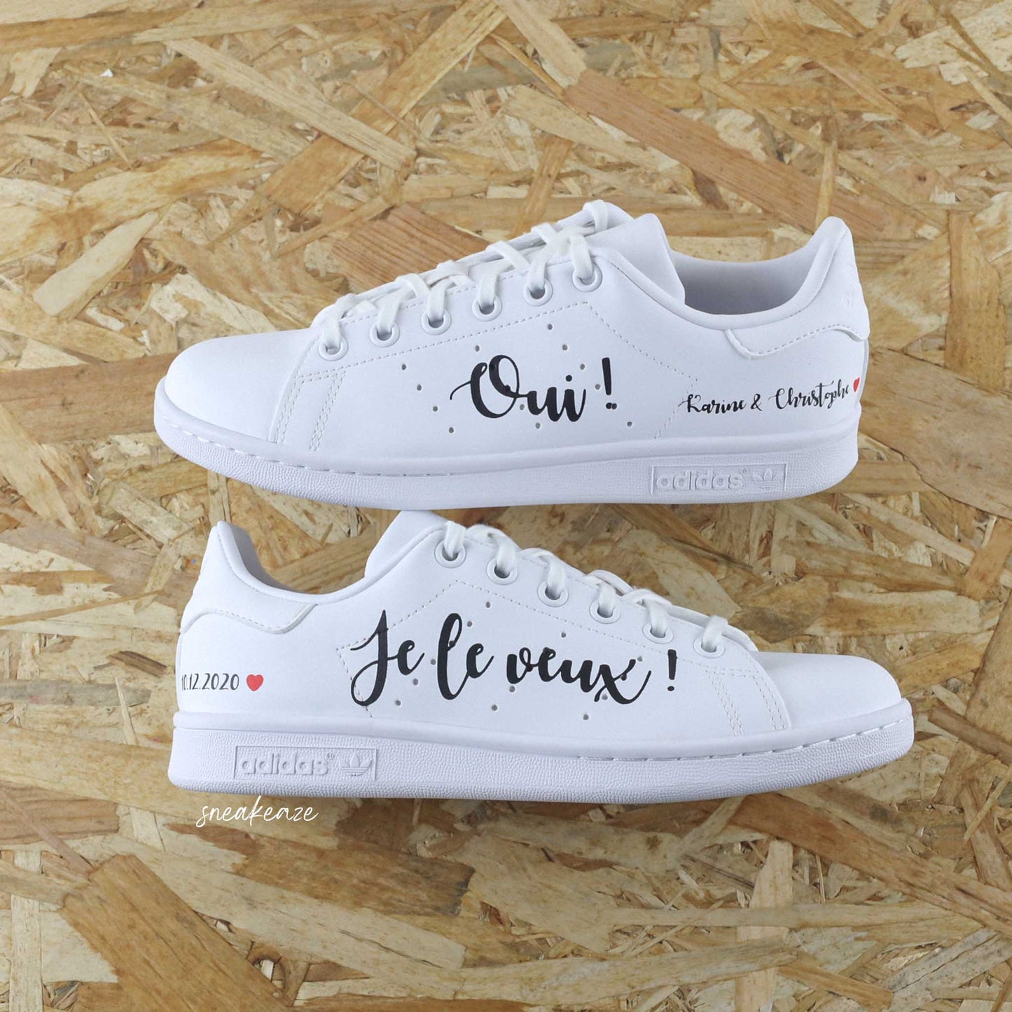 baskets personnalisées pour mariage Si, Lo voglio ! - Stan Smith custom