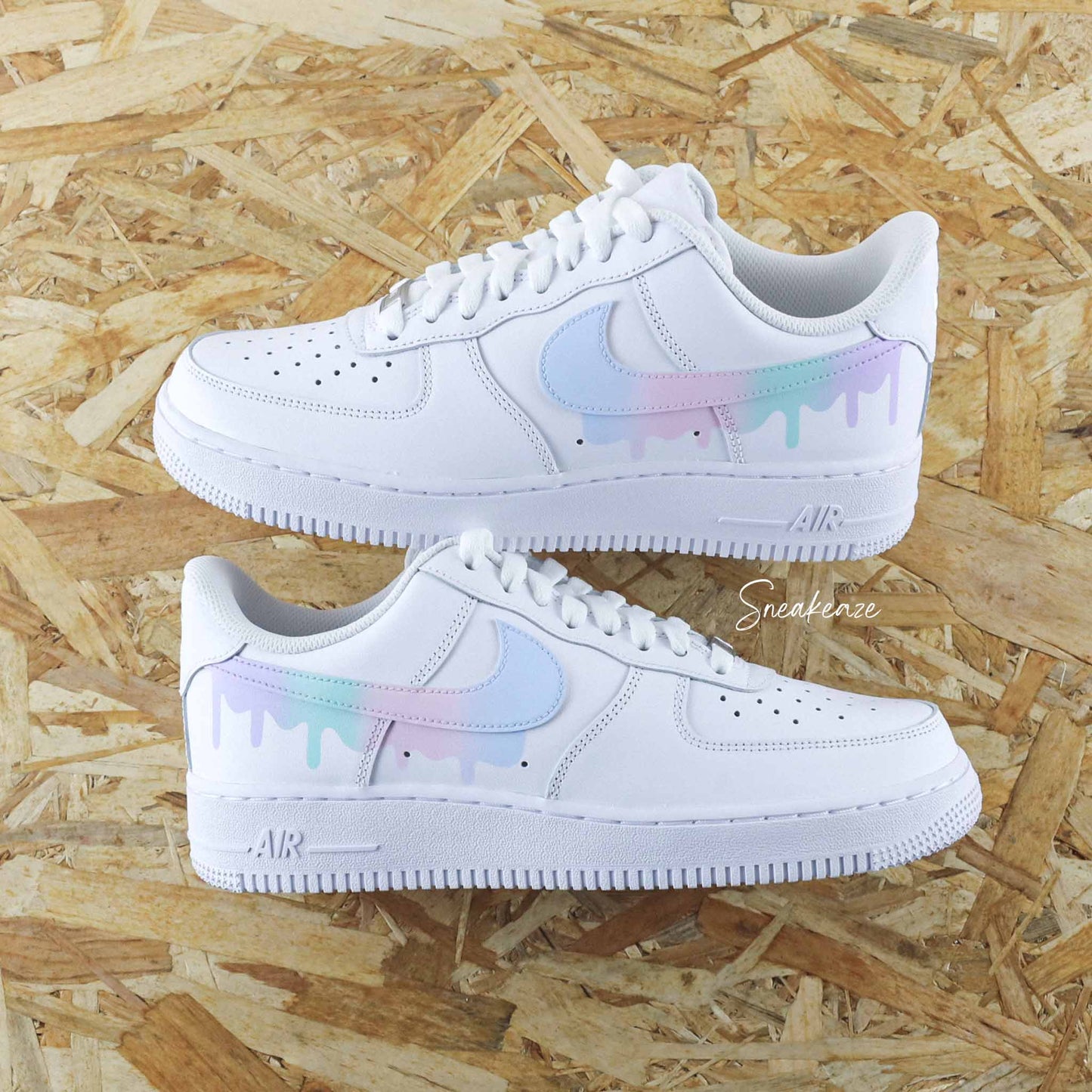 nike air force 1 custom drip licorne pastel sneakers af1 sneakeaze