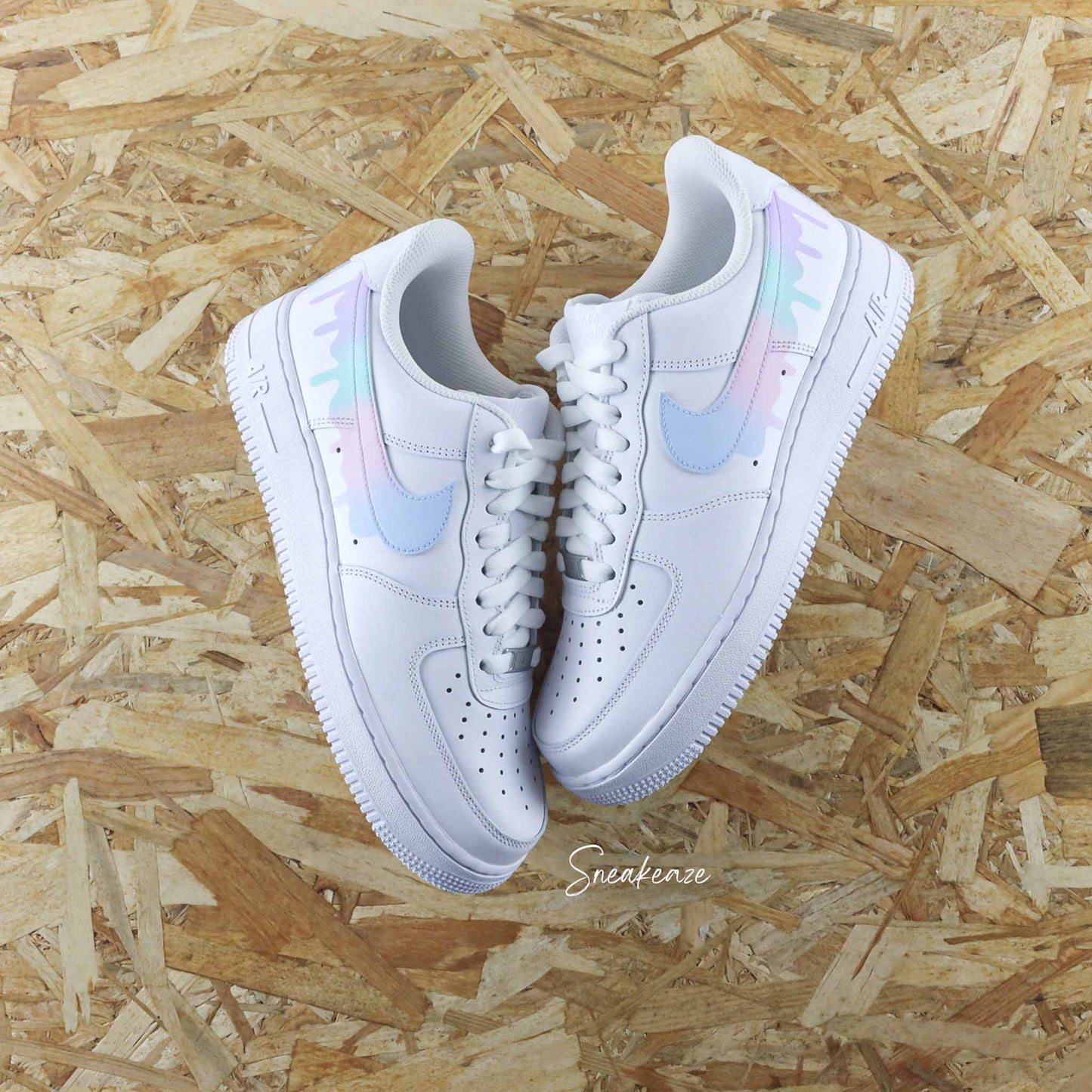 nike air force 1 custom drip licorne pastel sneakers af1 sneakeaze