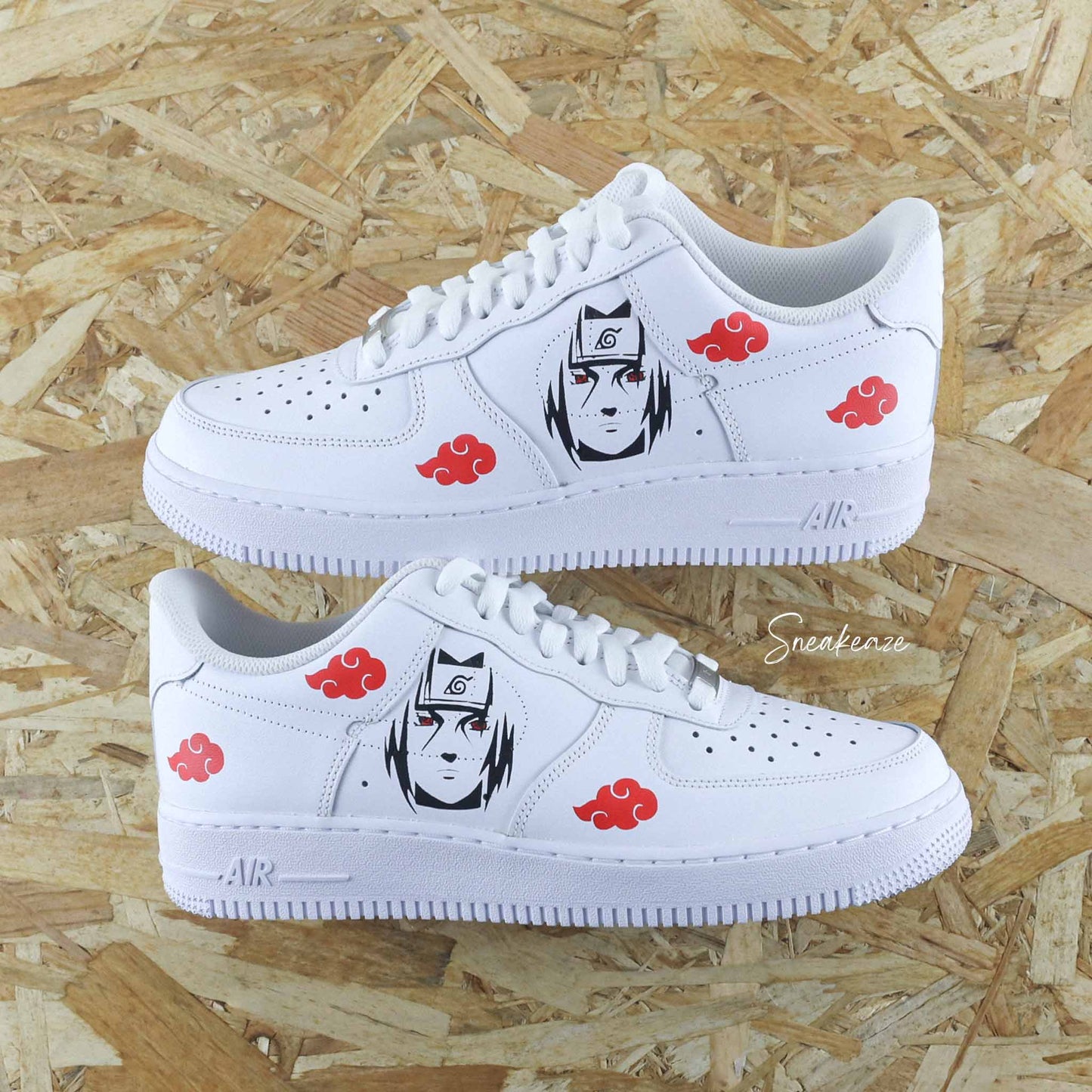 baskets nike Air Force 1 custom AF1 - itachi naruto kakashi sasuke sneakers manga akatsuki