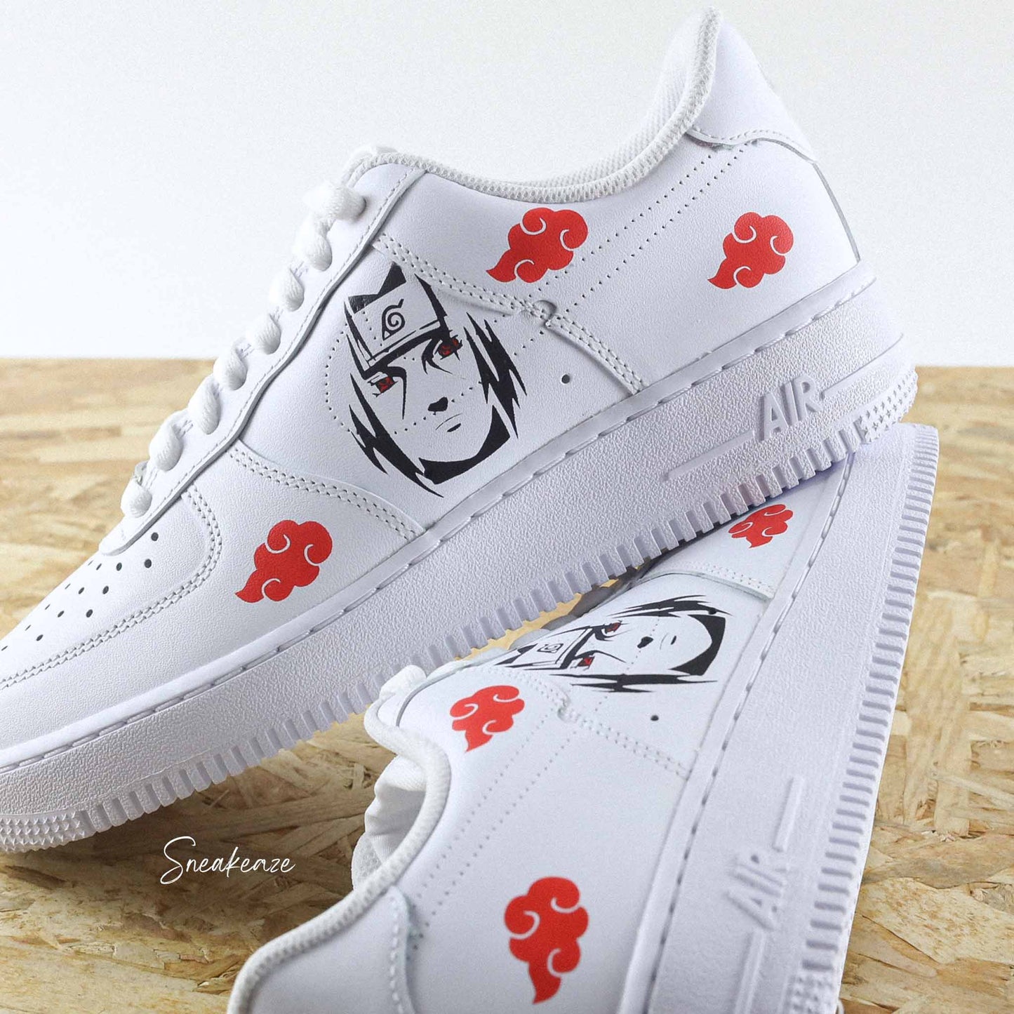 baskets nike Air Force 1 custom AF1 - itachi naruto kakashi sasuke sneakers manga akatsuki