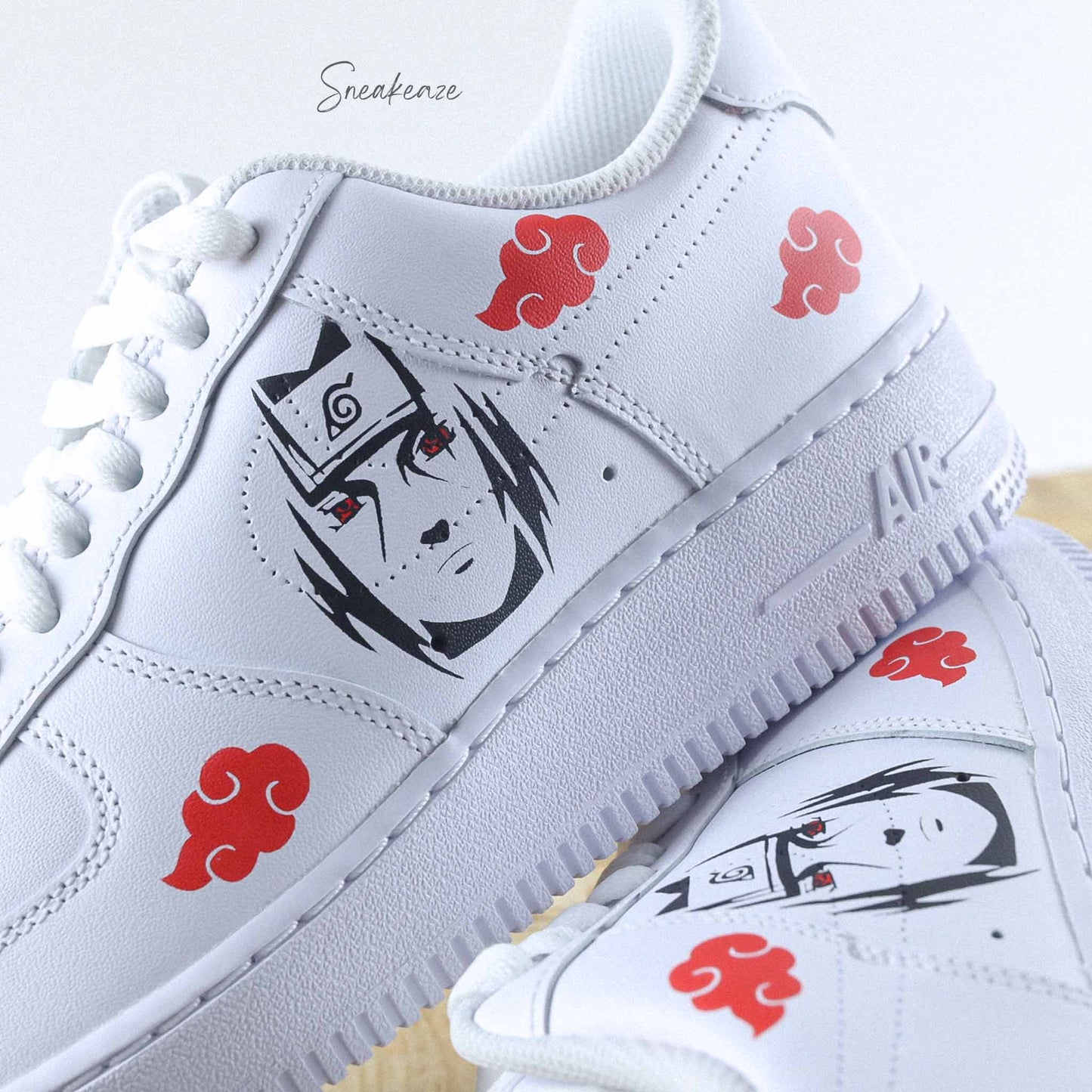 baskets nike Air Force 1 custom AF1 - itachi naruto kakashi sasuke sneakers manga akatsuki