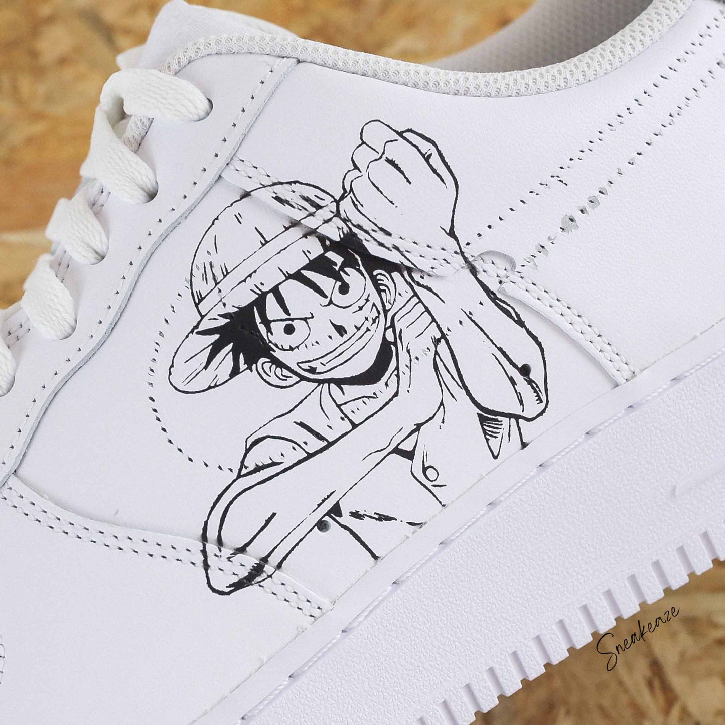 Baskets nike air force 1 custom one piece zoro sneakeaze skz customs