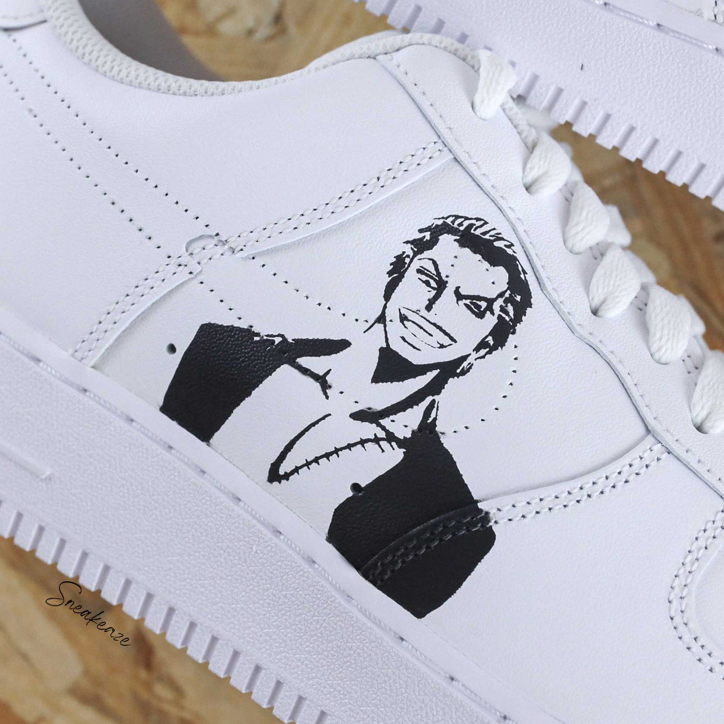 Baskets nike air force 1 custom one piece zoro sneakeaze skz customs